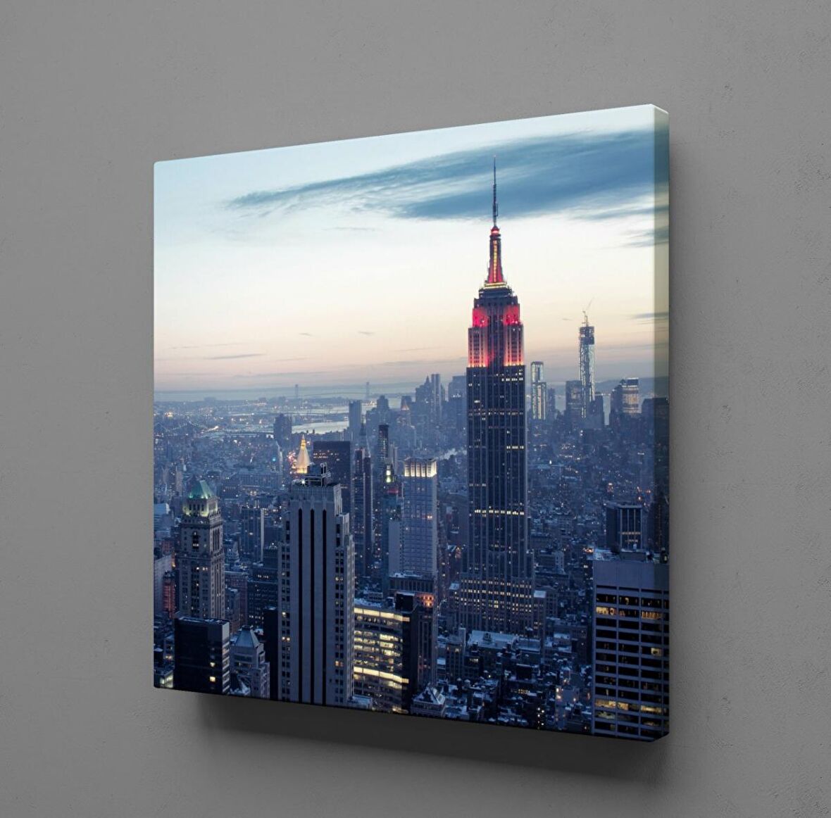 ŞEHİR MANZARALARI VE AKŞAM ÜSTÜ TEMALI KANVAS TABLO