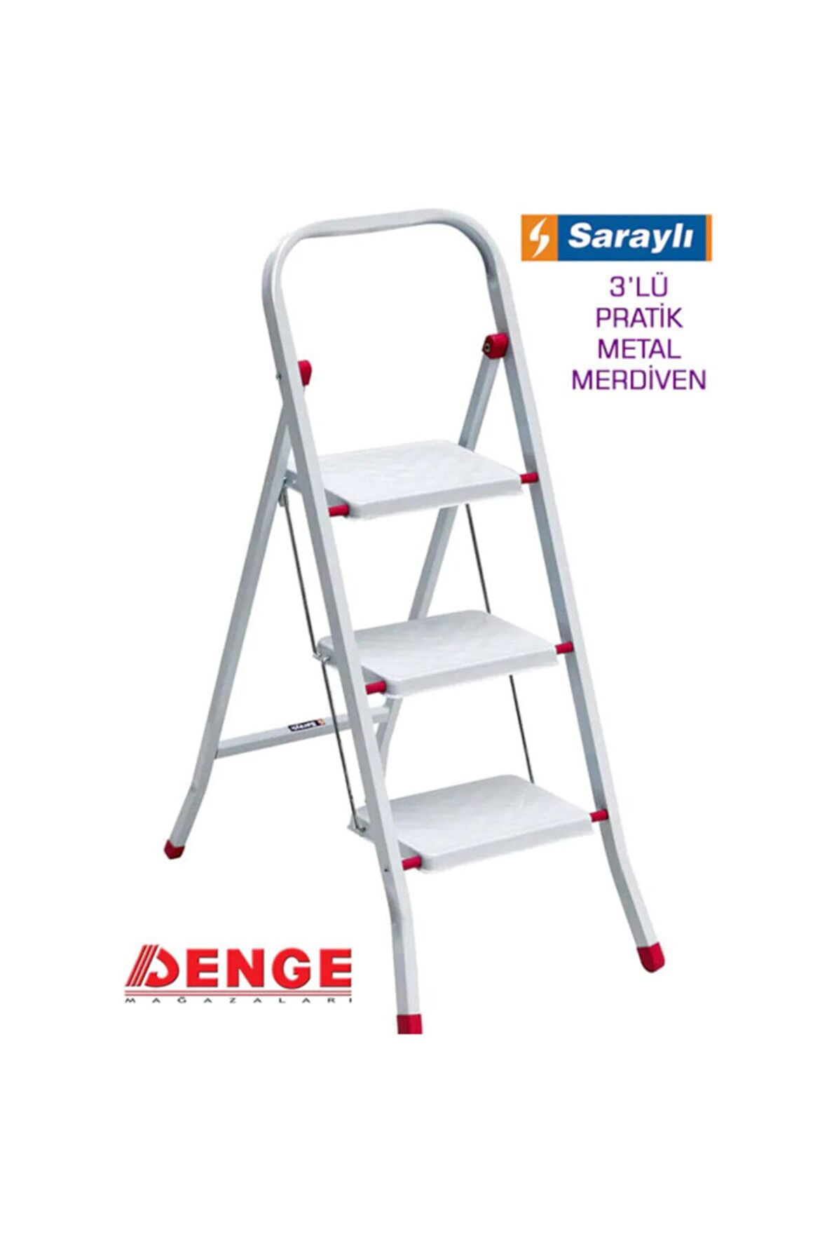 3'lü Pratik Metal Merdiven