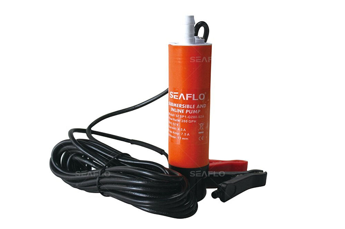 Seaflo SR09518 Sintine Dalgıç Pompa 12 Volt 280 Gph 41mm Dış Çap SFSP1-G280-02B