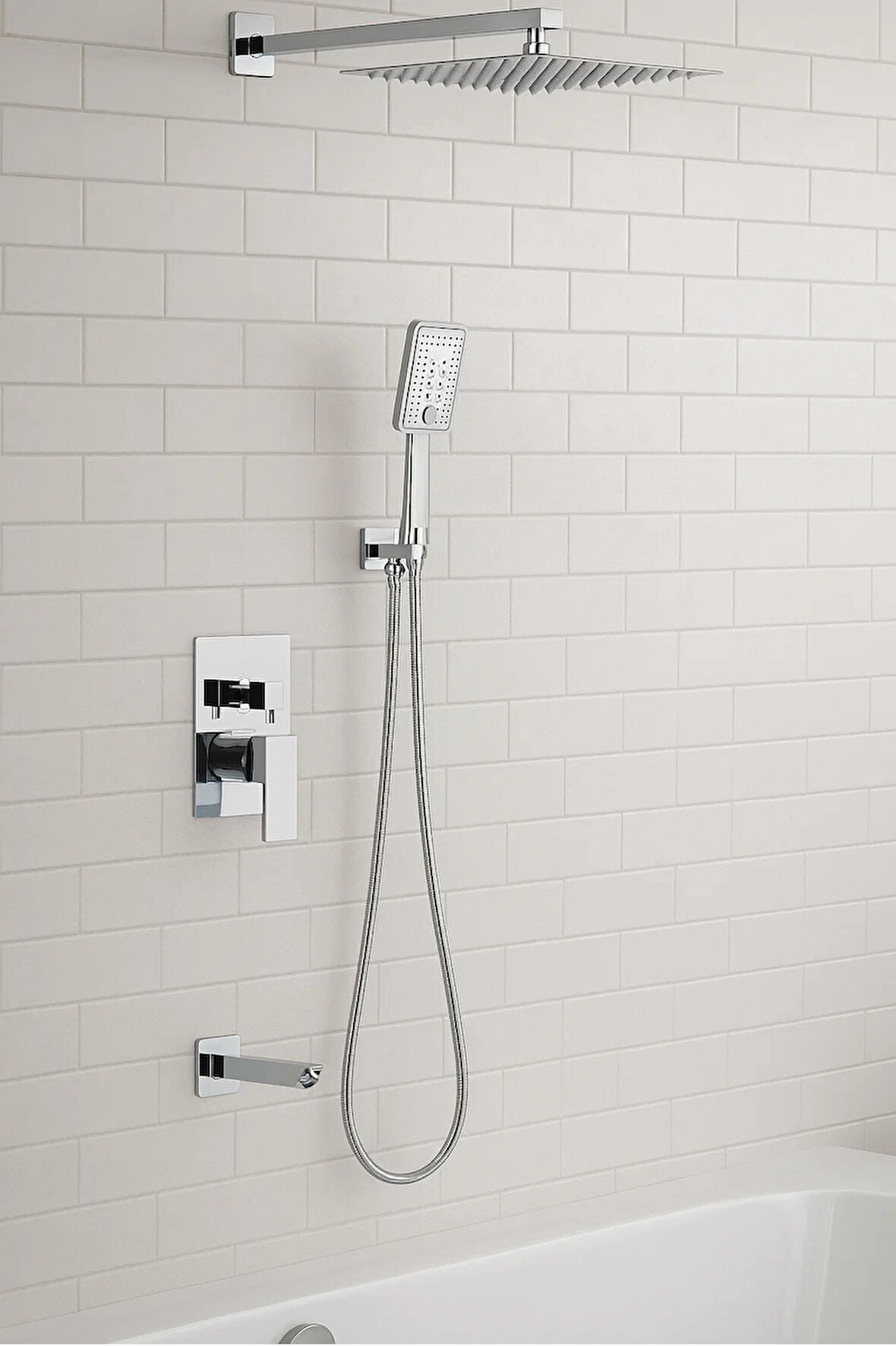 Ankastre Banyo Bataryası Seti  Garantili Panel Duş Sistemi Banyo Bataryası Dahil