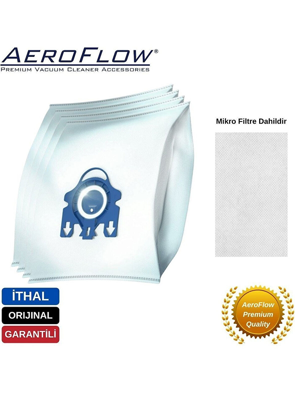 srfn ticaret Miele GN Uyumlu Elektrikli Süpürge Toz Torbası 4'lü Paket