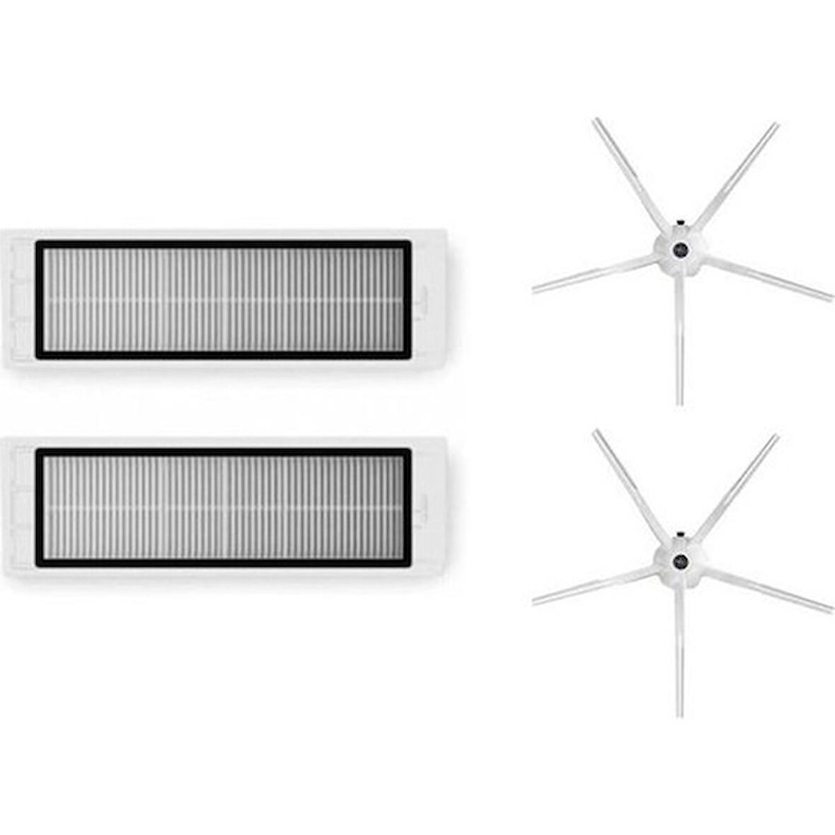 Srfn Ticaret Roborock S6 Pure Aksesuar Seti: 2 Adet Hepa Filtre - 2 Adet Yan Fırça