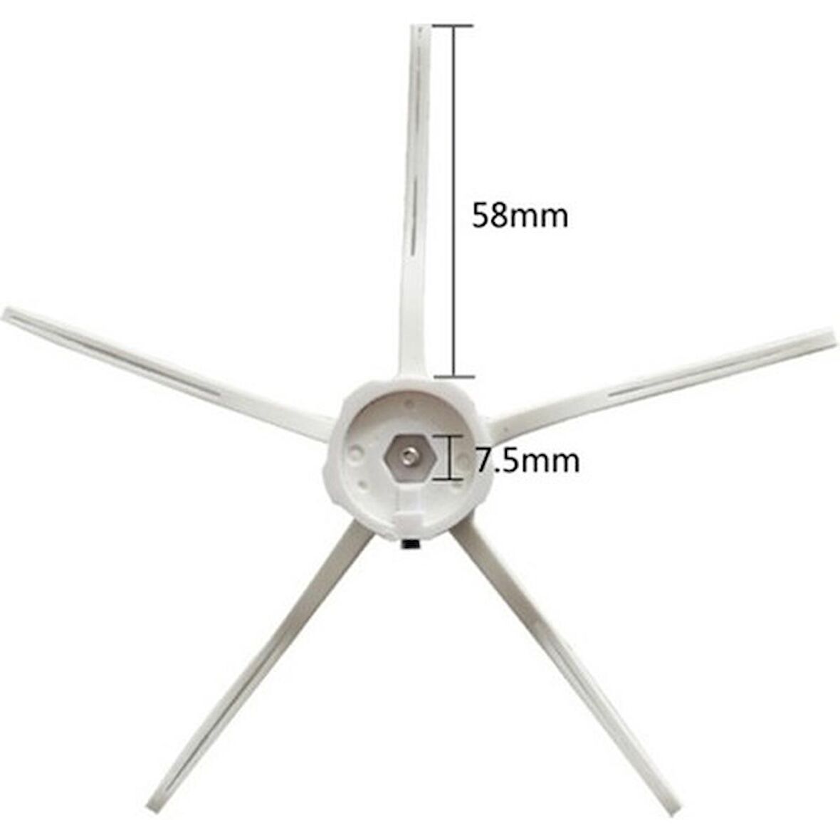 Srfn Ticaret Xiaomi Roborock S6 Pure Robot Süpürge 5 Kollu Fırça (2 Adet Beyaz)