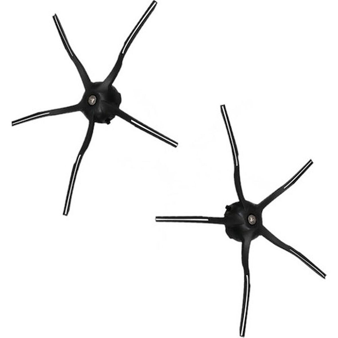 Srfn Ticaret Xiaomi Roborock S5-S50-S51-S55-S6-S6 Pure-S5 Max Robot Süpürge 5 Kollu Fırça (2 Adet Siyah)