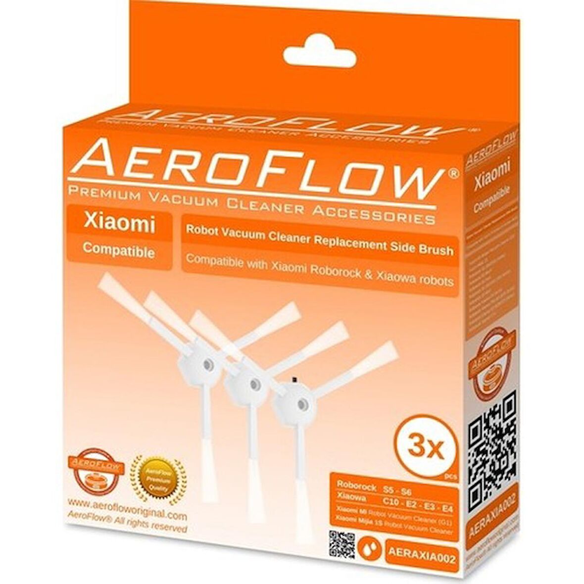 Srfn Ticaret Aeroflow Xiaomi E4 Yan Fırça 3'lü Paket