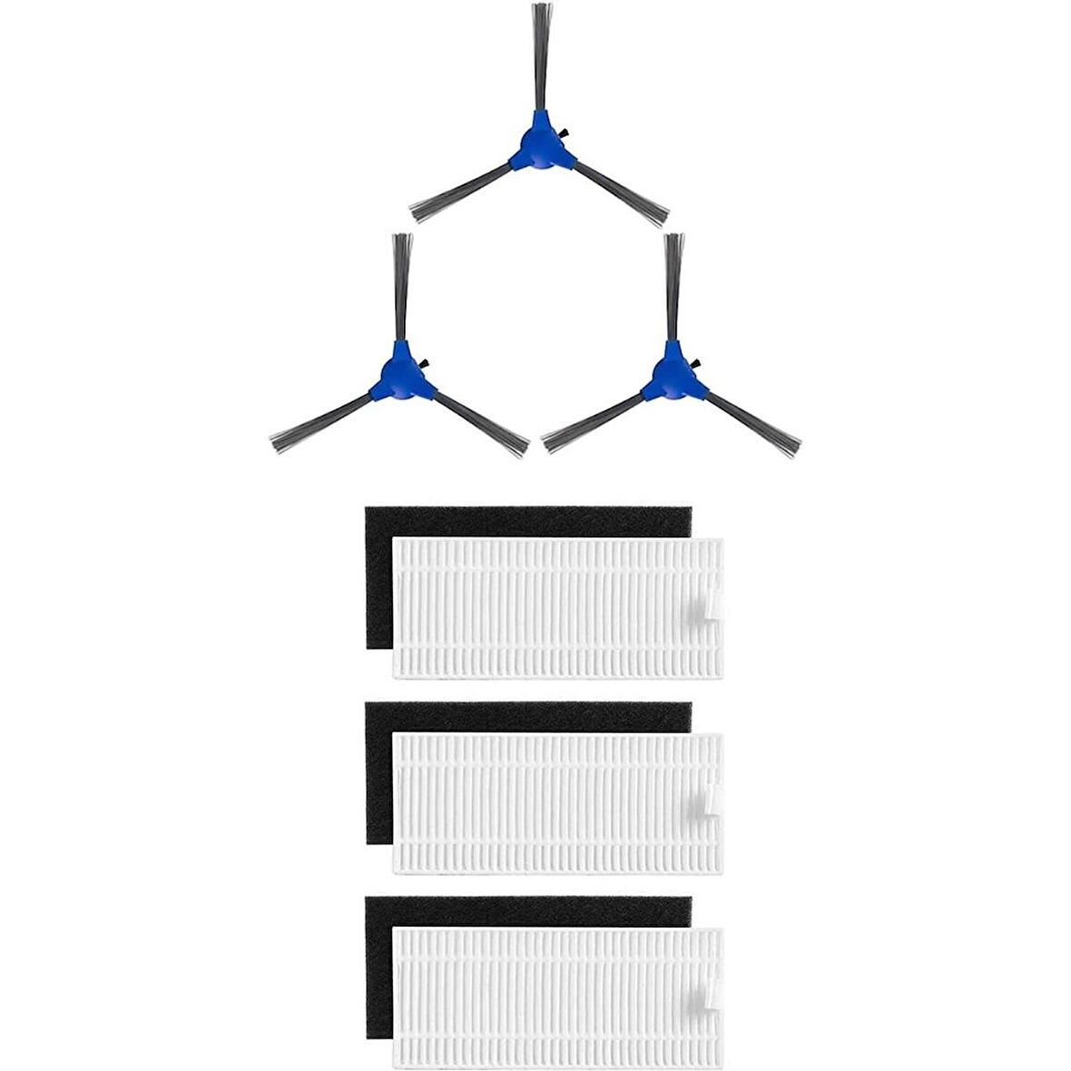 Srfn Ticaret Anker Uyumlu Eufy Robovac 30 Robot Süpürge 6'lı Yedek Parça Seti