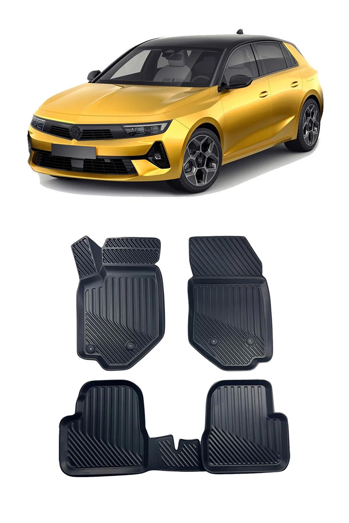Opel Astra L 2020 ve Sonrası Araca Özel Kauçuk 4D Havuzlu Paspas Takımı