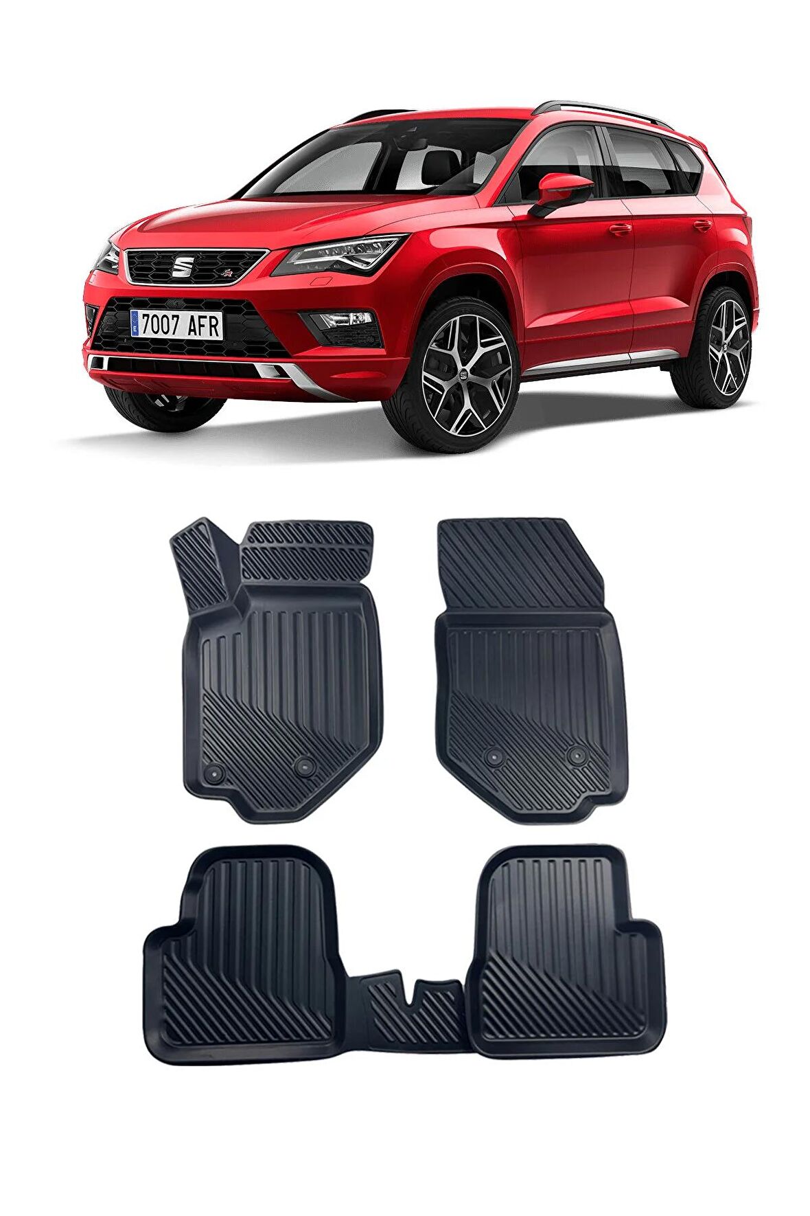 Seat Ateca Araca Özel Kauçuk 4D Havuzlu Paspas Takımı