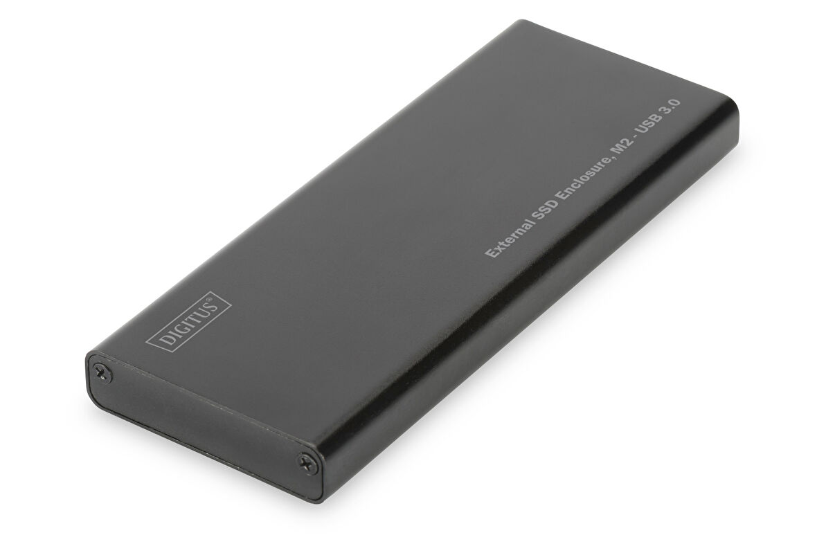 Digitus M.2 SATA SSD için Harici Kutu, Bağlantı arayüzü USB 3.0, Alüminyum, vidalı montaj özelliği (M-SATA) B-Key&lt;br&gt;
Digitus SSD Enclosure, M2 USB3.0, M.2 (NGFF), B-Key