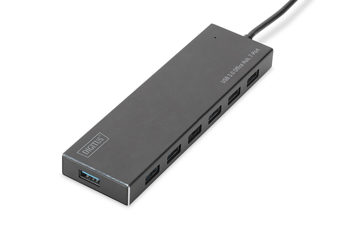 Digitus 7 Port USB 3.0 Hub, 5V/3,5A güç adaptörü dahil, alüminyum&lt;br&gt;
Digitus USB 3.0 Office Hub, 7-Port
