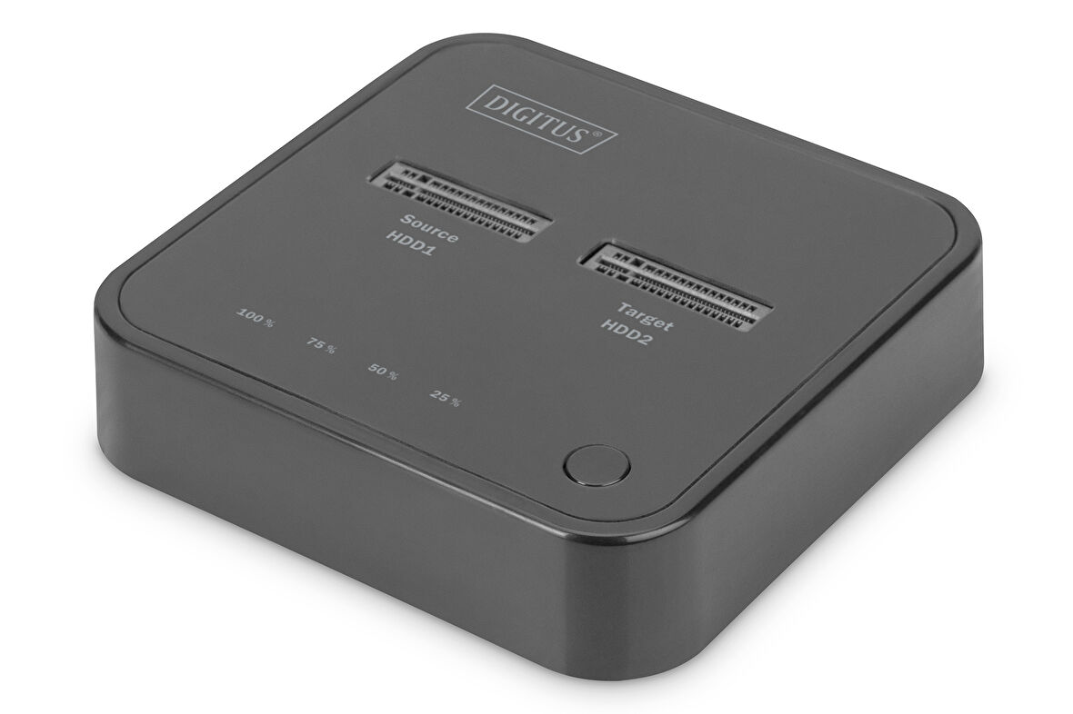 Digitus Çift Yuvalı M.2 NVME SSD ler için Docking Station, Çevrimdışı Klonlama Özelliği, Bağlantı USB-CDigitus Dual M.2 NVME SSD Docking Station With Offline Clone Function, USB-C