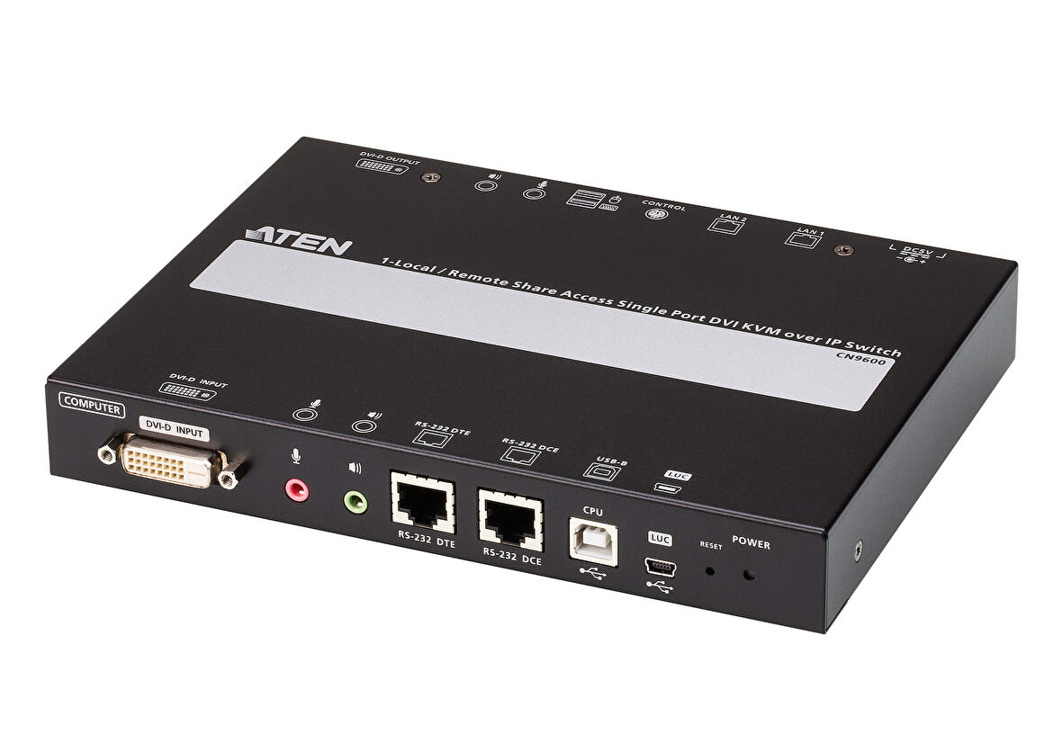1-Local/Remote Share Access Single Port DVI KVM over IP Switch