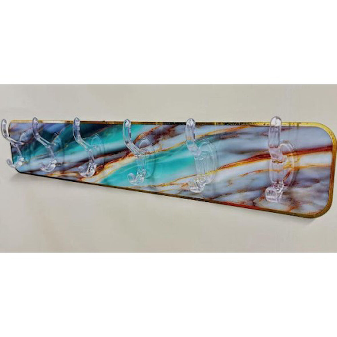 Mermer Desenli Yapışkanlı Askılık