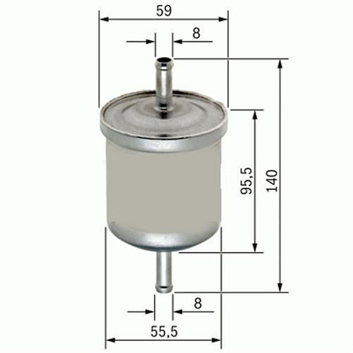 Sardes SF106 Yakıt Filtresi Polo 1.6 90-P106 P205 P306 P309 Polo Eski Kasa (Benzin) 1567.86