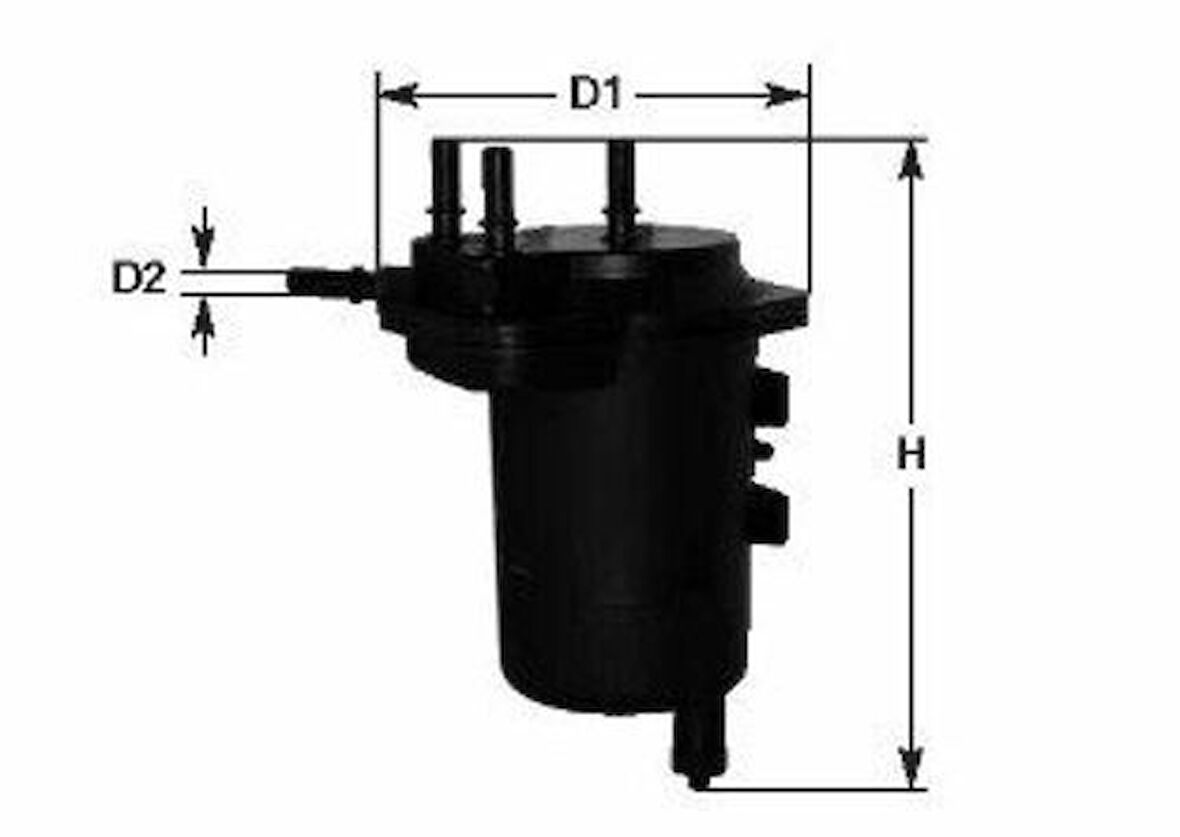 Sardes SF155 Yakıt Filtresi Renault Clio II 01-06 Symbol 01-09 Nissan Note 06-Micra III 03-10 1.5 DCI K9K (Delikli) 7701062190