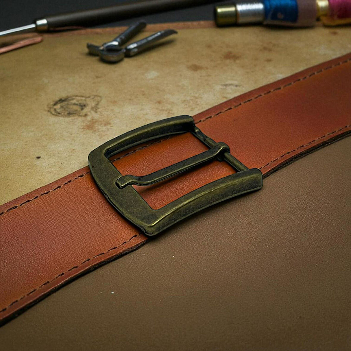 Kemer Tokası 4,5 cm Antik 1 Adet  (Leathercraft, Deri Hobi)