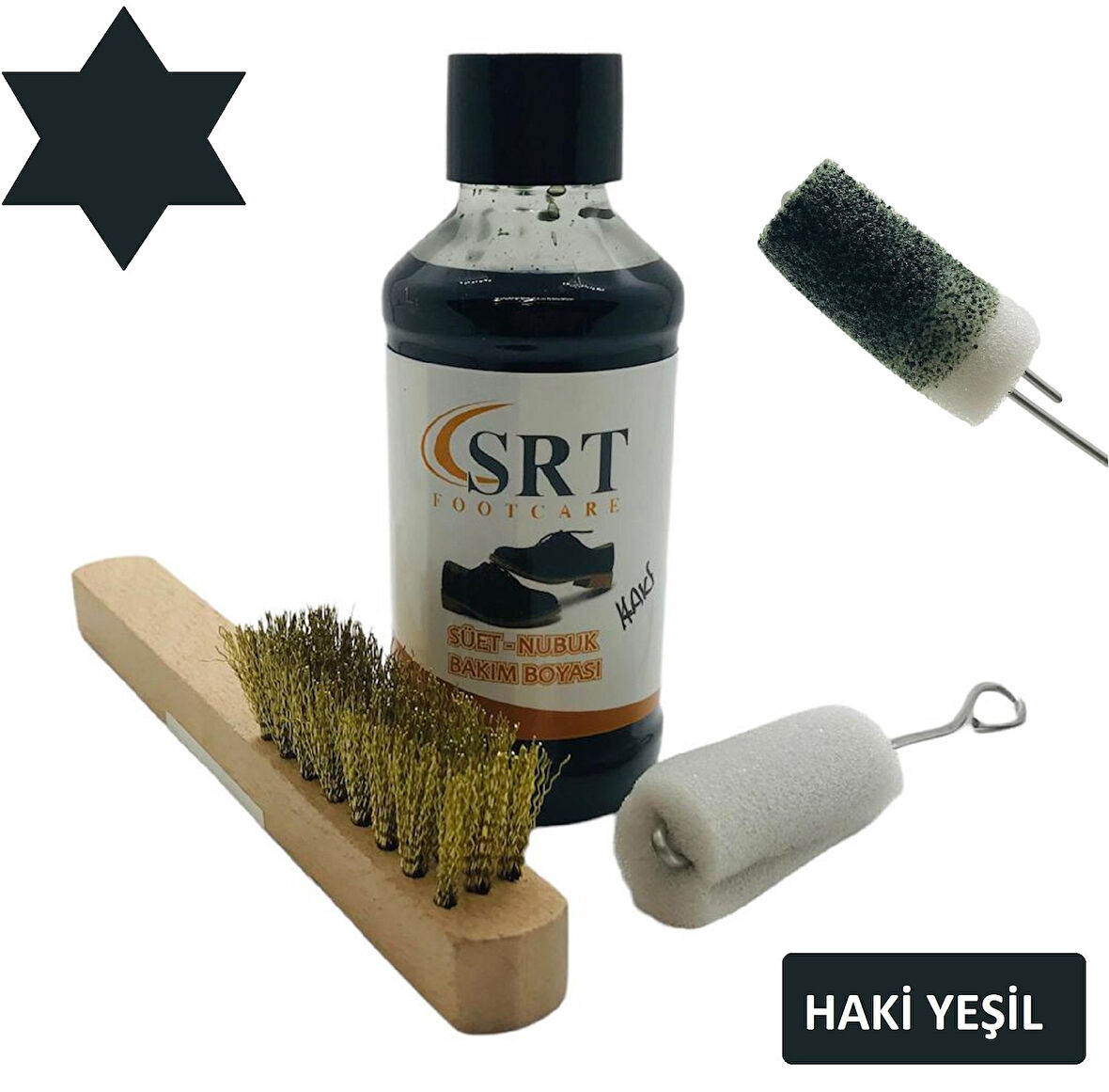 SRTfootcare Süet Nubuk Ayakkabı Bakım Boyası 110 Gr ve Süet Temizleme Tel Fırça