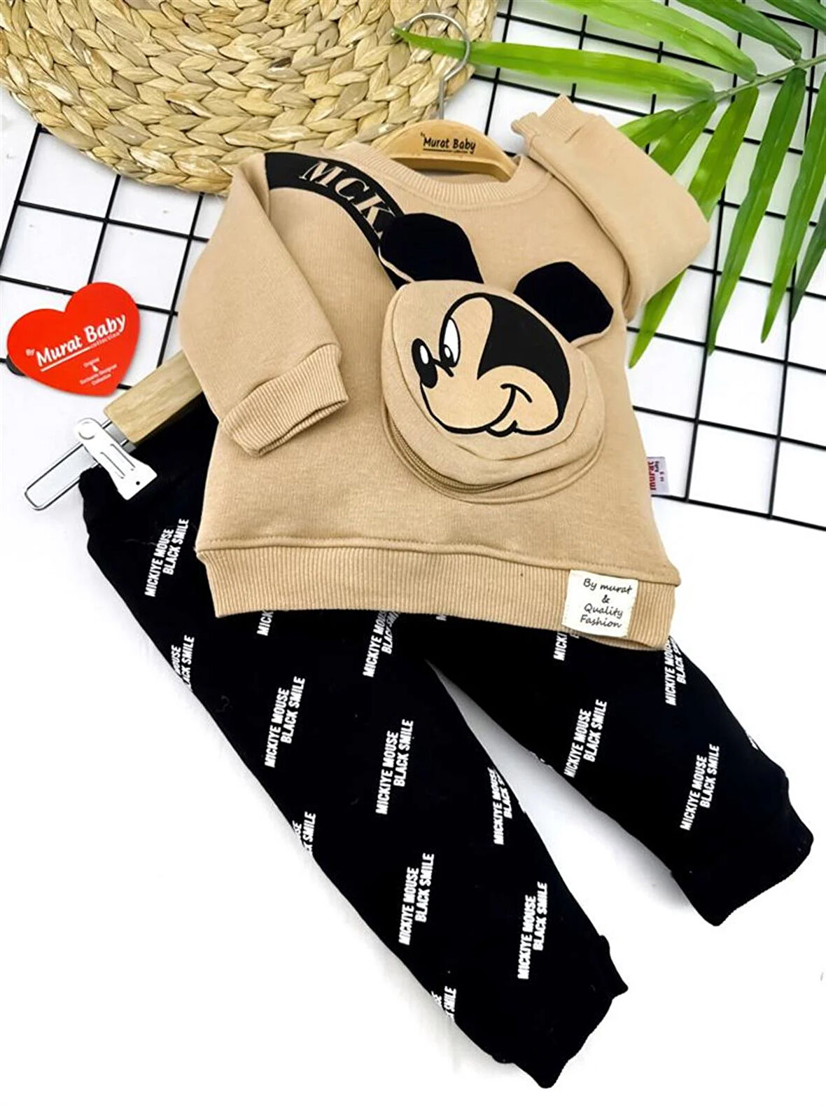(By Murat Baby) Mickey Cepli Bebek Takım