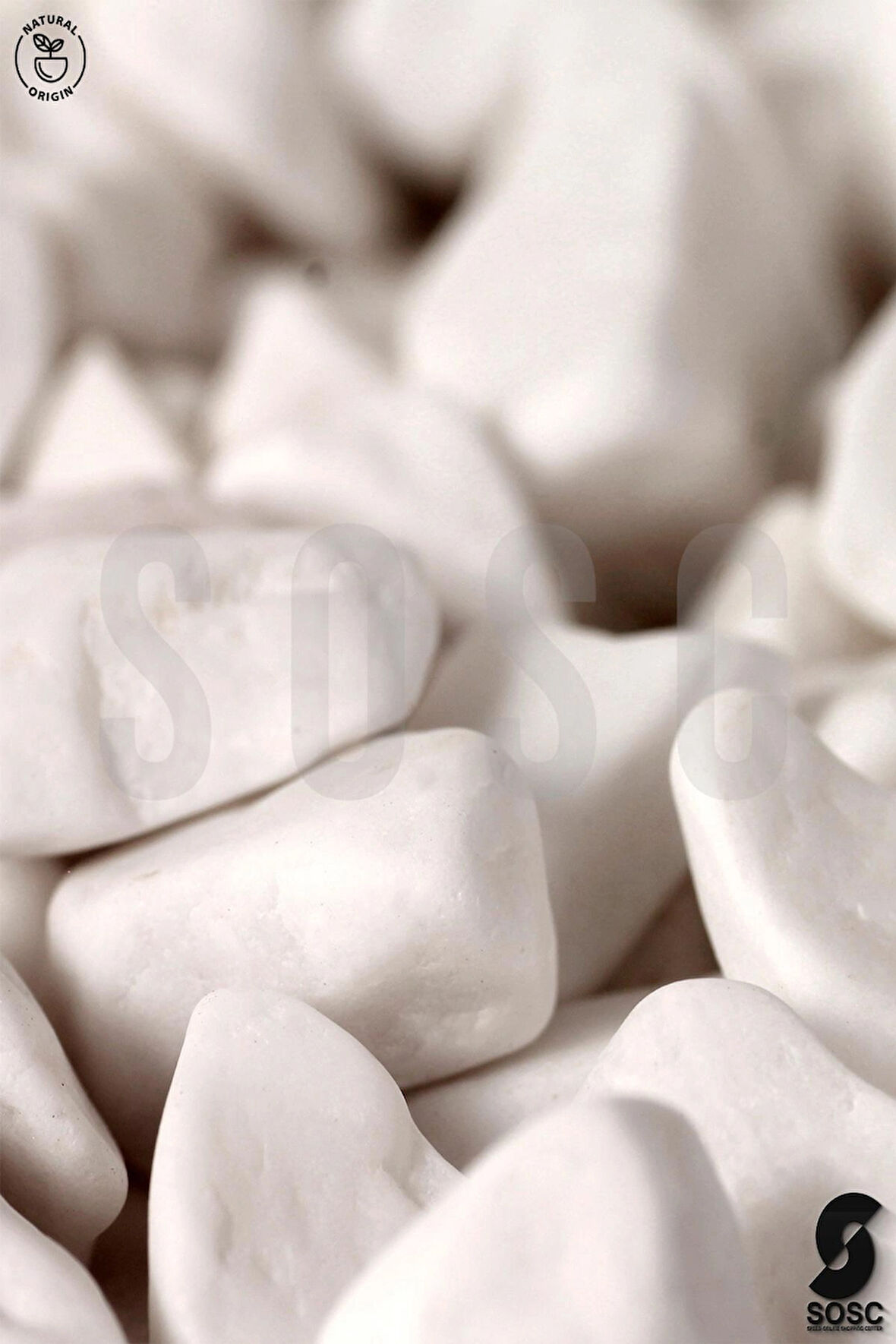 SOSC Natural Beyaz Çakıl taşı Dolomit Taşı Bahçe süsü Akvaryum taşı Dere çakıl taşı 1-2 cm 1 Kg