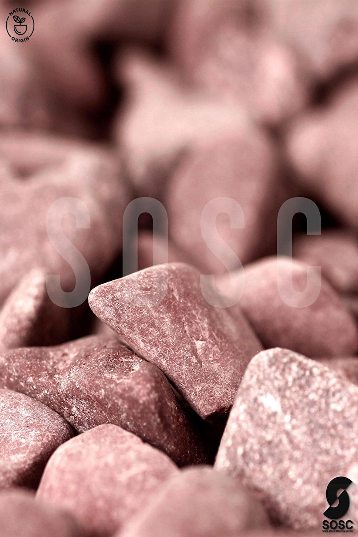 SOSC Natural Bordo Çakıl Taşı Dolomit Taşı Bahçe Süsü Akvaryum Taşı Dere Çakıl Taşı 2-3 Cm 1 Kg