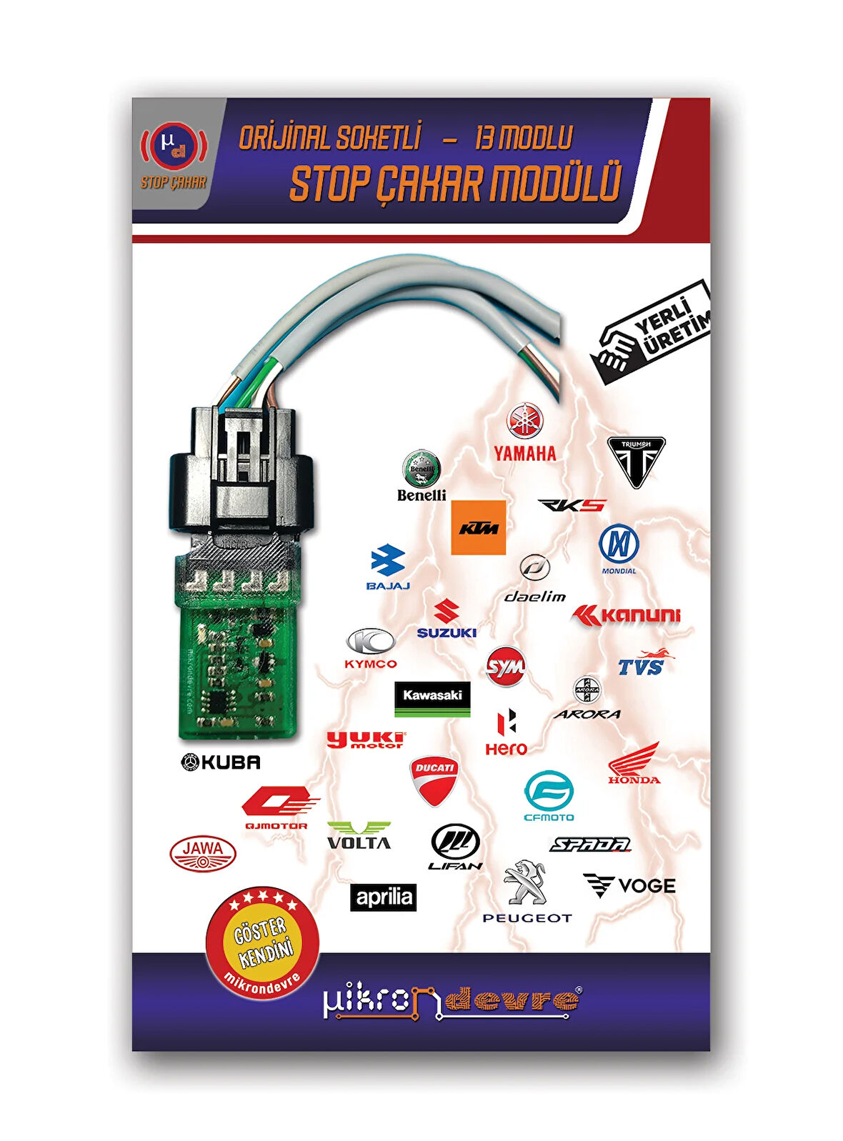 Mondial MH 150Uyumlu 13 Modlu STOP ÇAKAR Modülü Uçak Kanadı F1 Stil