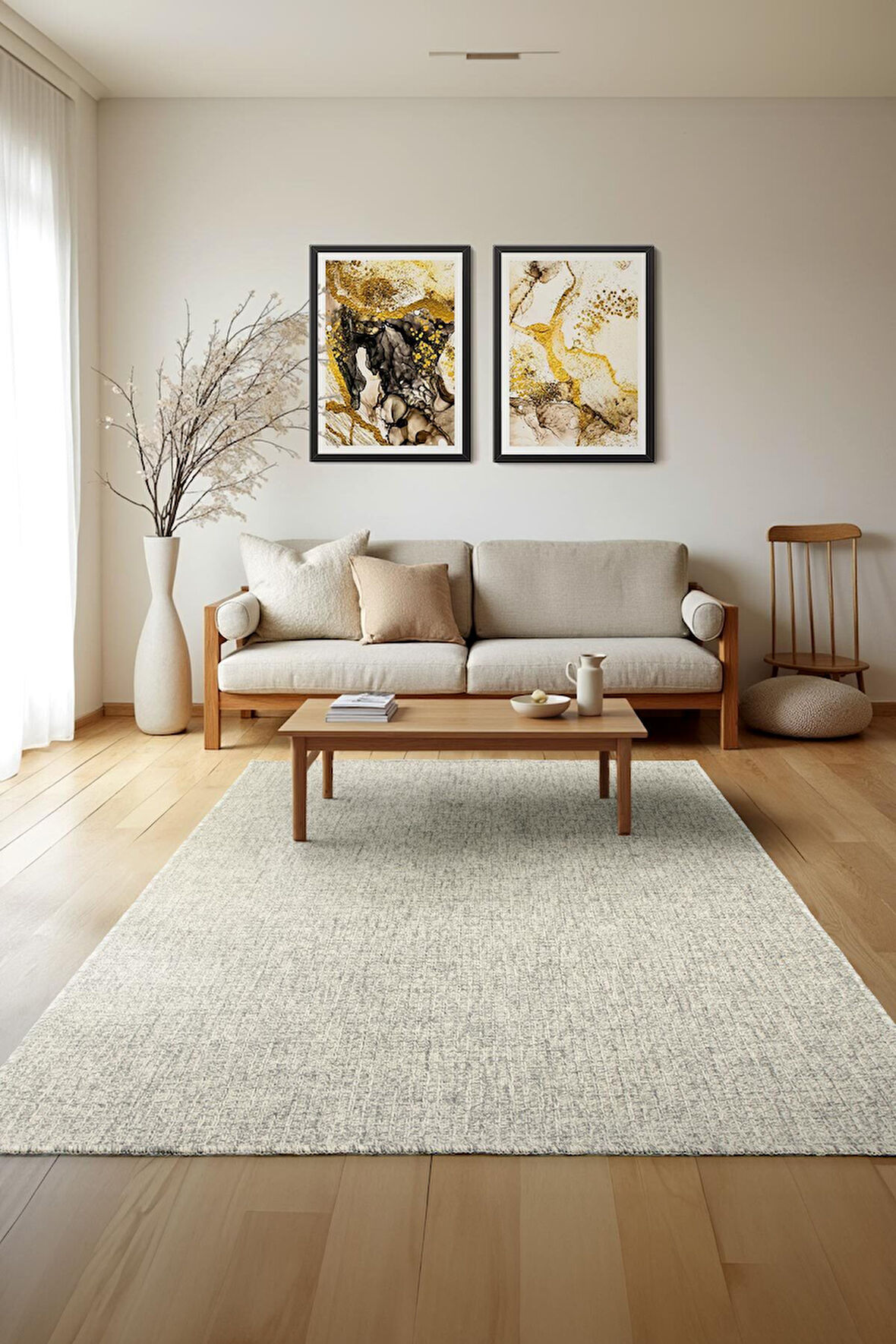 Sisal Hasır Dokuma Halı | Makinede Yıkanabilir | Kaymaz Tabanlı | Kolay Temizlenen Halı | SSL01