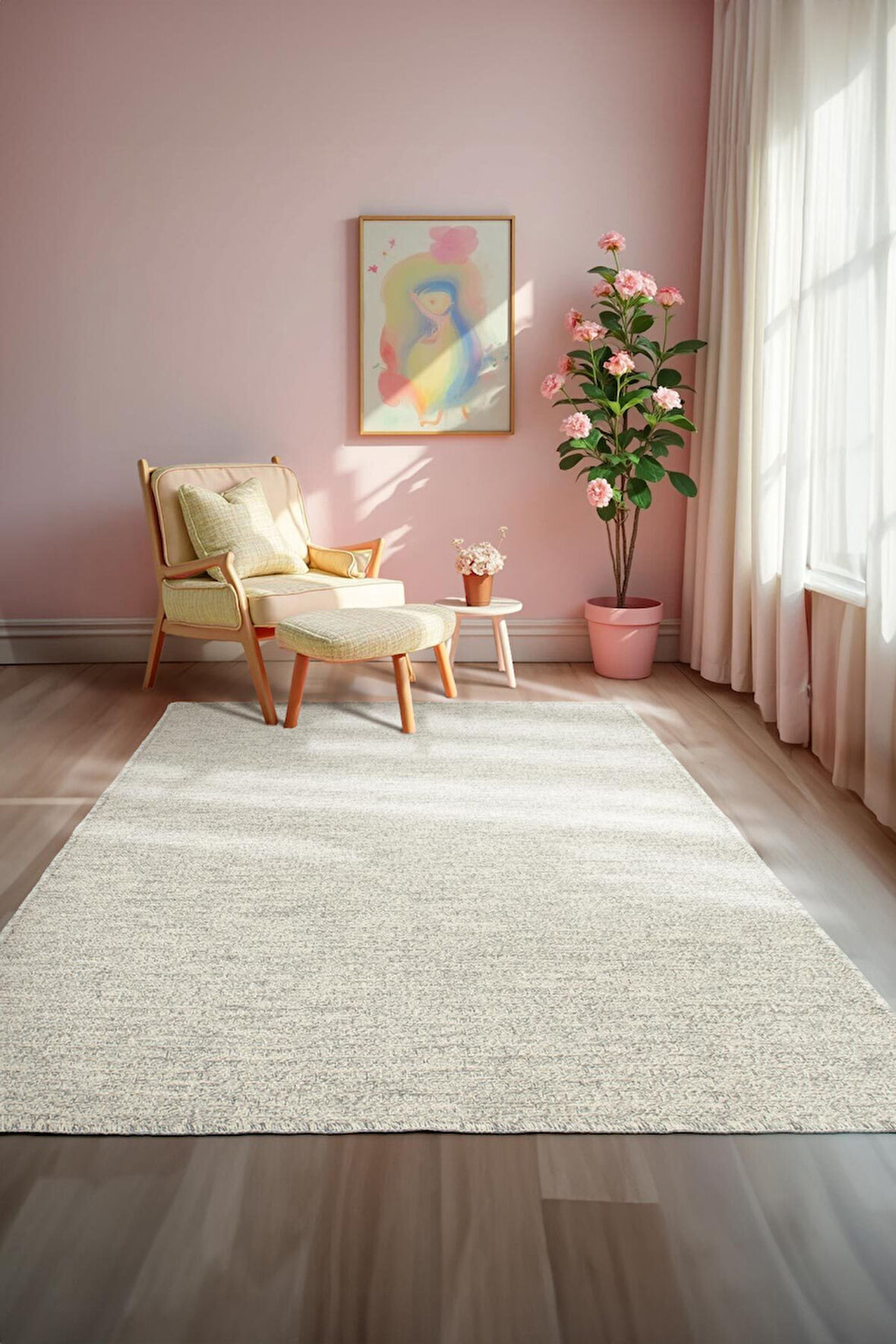 Sisal Hasır Dokuma Halı | Makinede Yıkanabilir | Kaymaz Tabanlı | Kolay Temizlenen Halı | SSL02