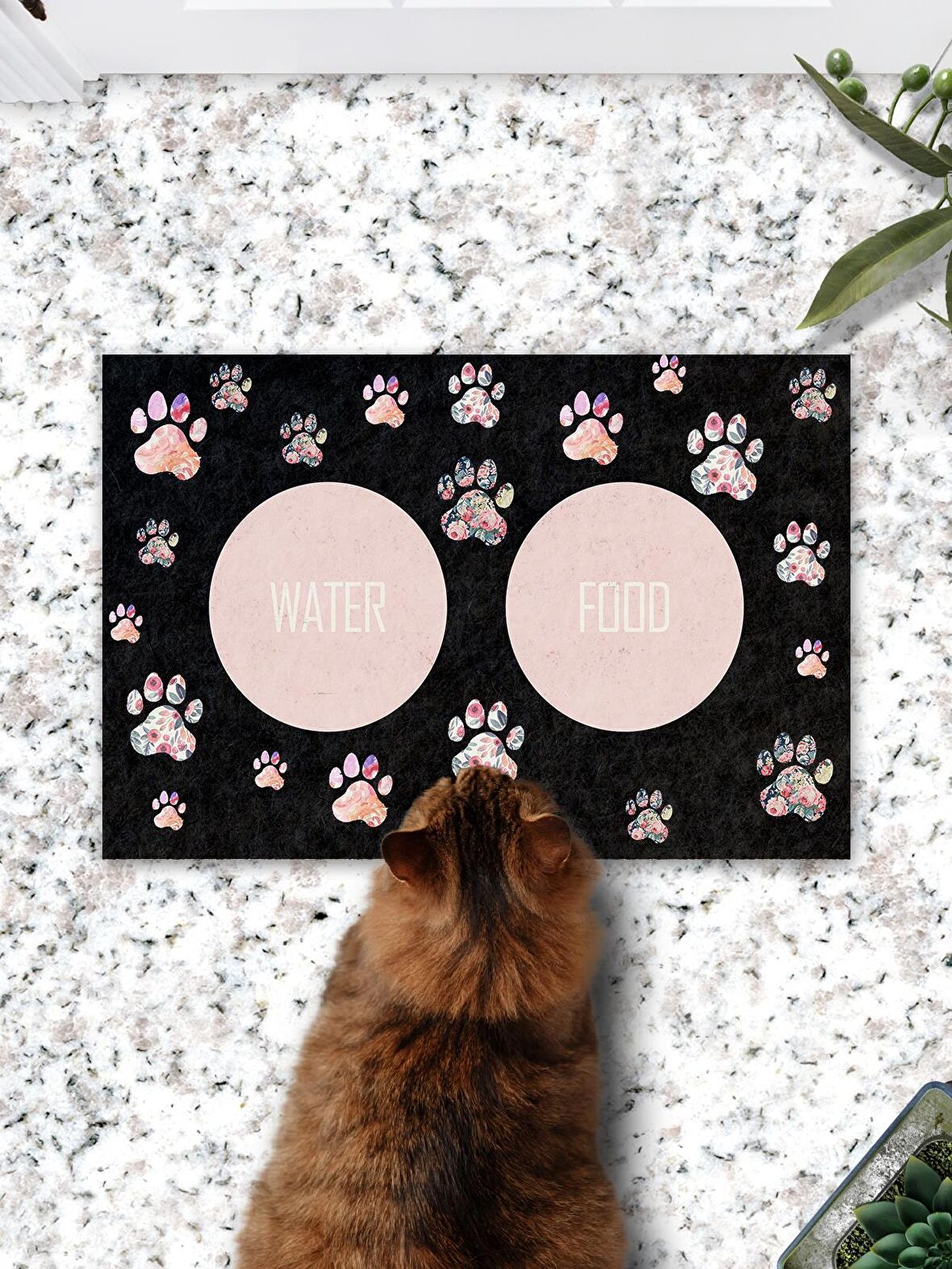 Renkli Patiler Kedi Köpek Eğitim Mama Paspası Ve Beslenme Altlığı