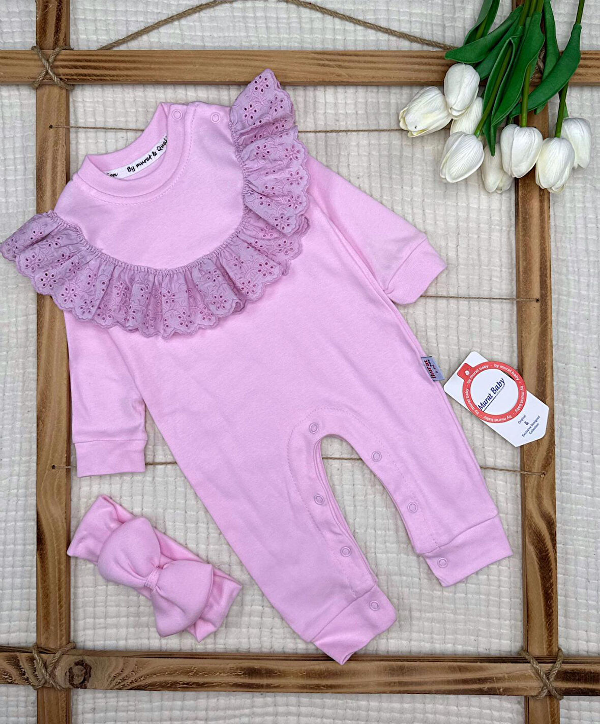 Kız Bebek Fırfırlı Mevsimlik Pamuklu Tulum