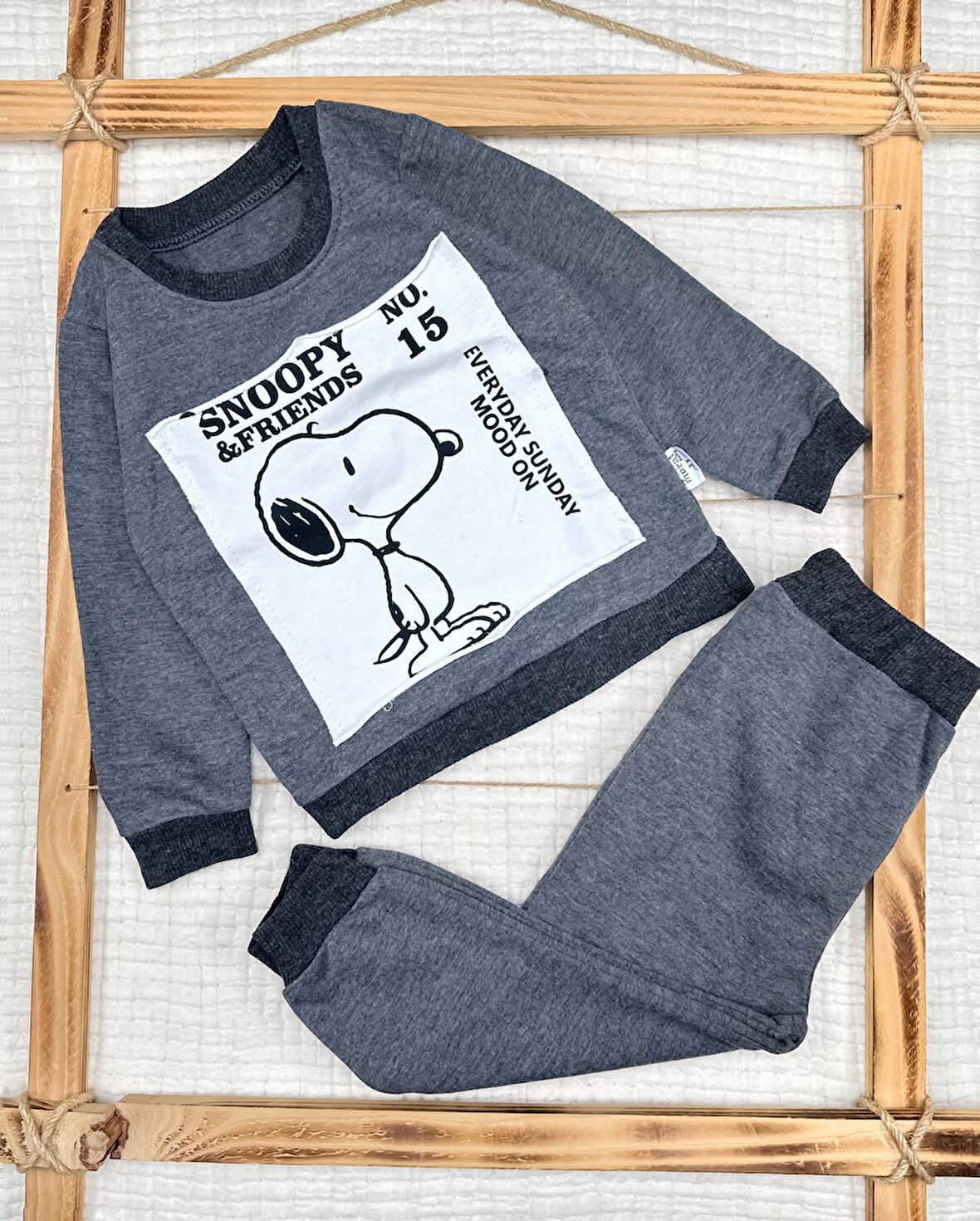 Erkek Bebek Snoopy Friends Pamuklu Alt Üst Takım 