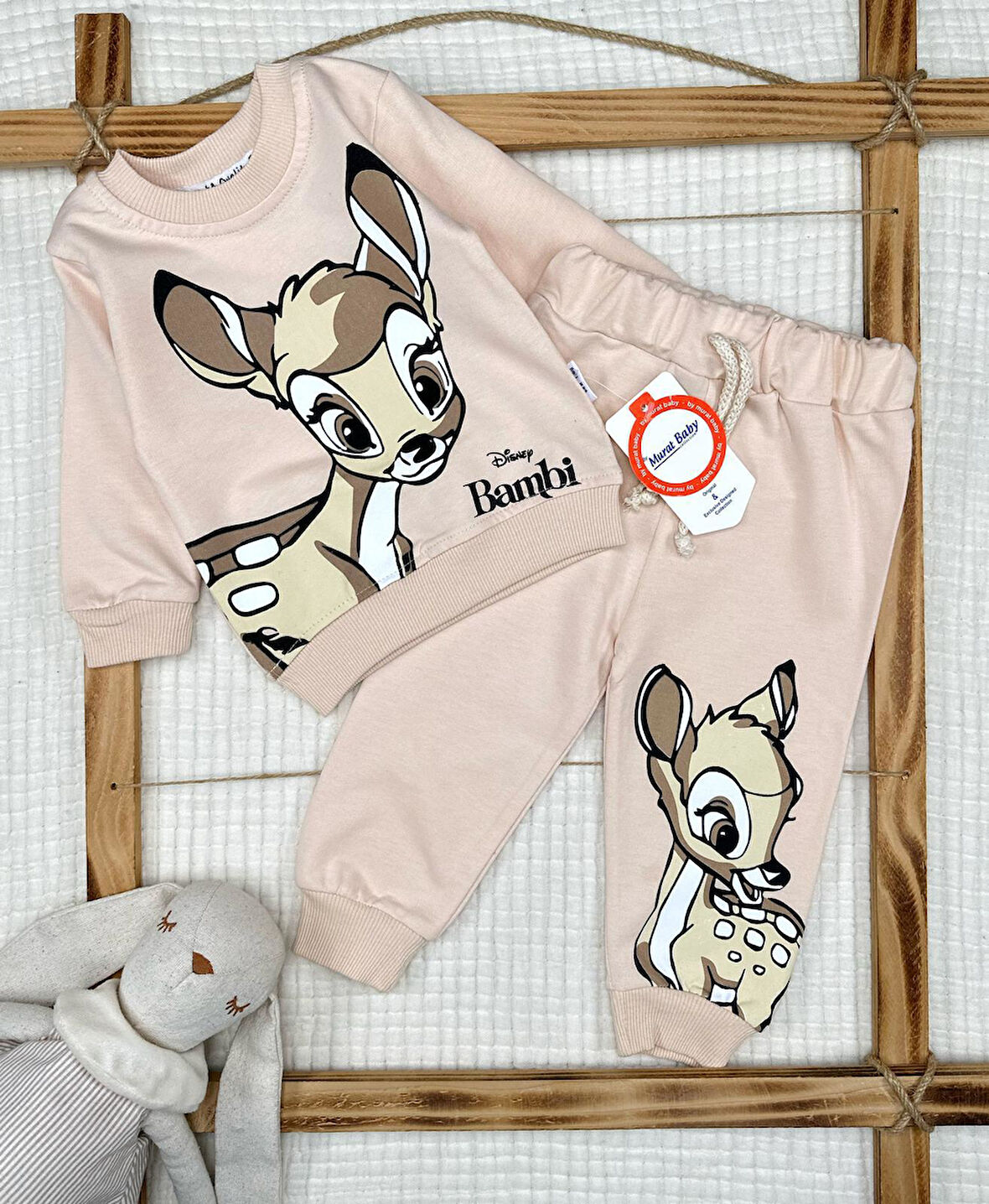 Kız Bebek Bambi Pamuklu Alt Üst Takım