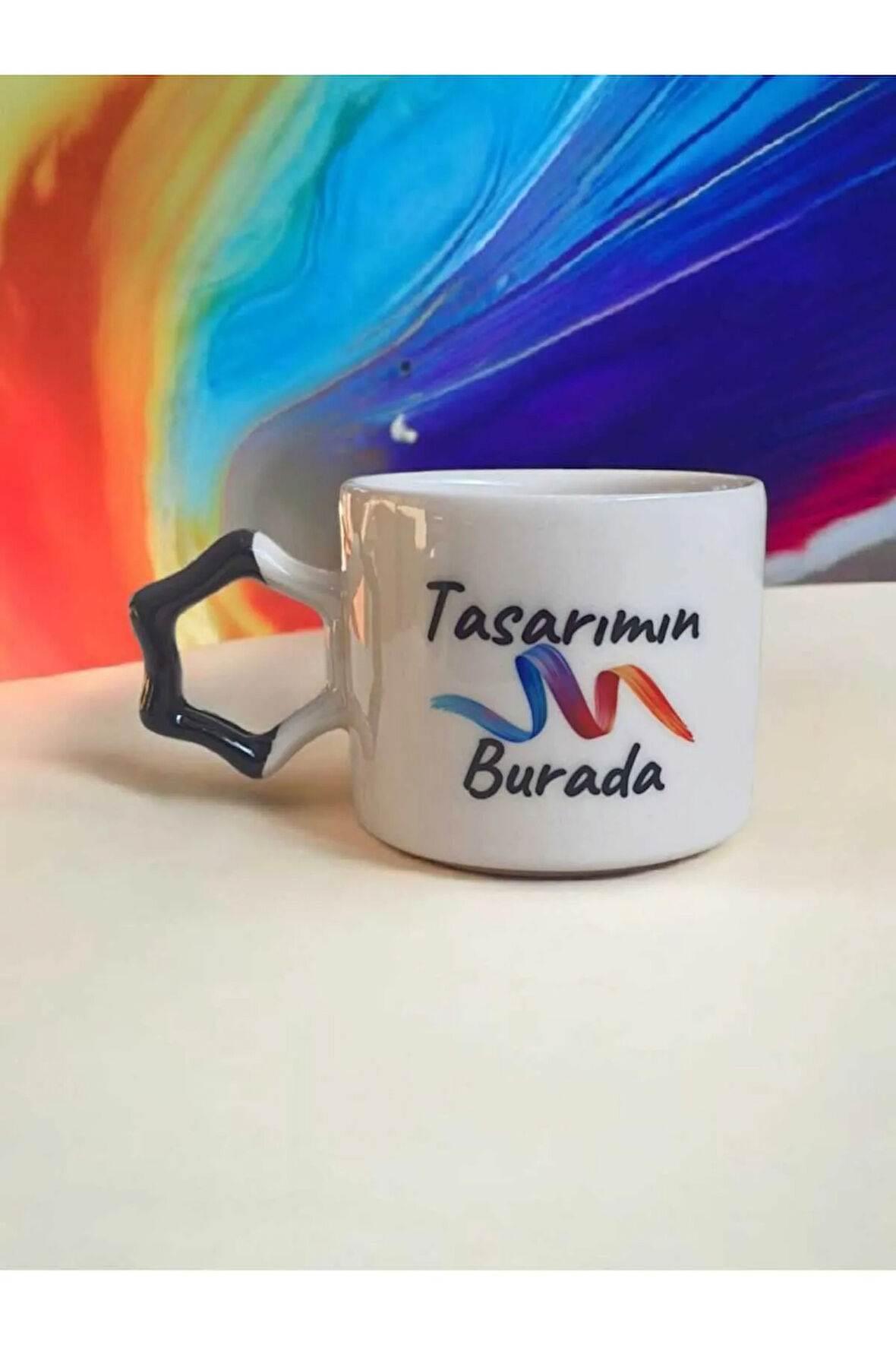 Kişiye Özel Tasarım El Yapımı Mug Çay Fincanı