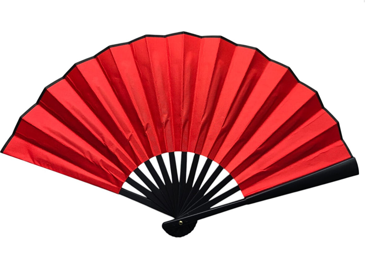 Plastik Kumaş Yelpaze 12'li Kırmızı