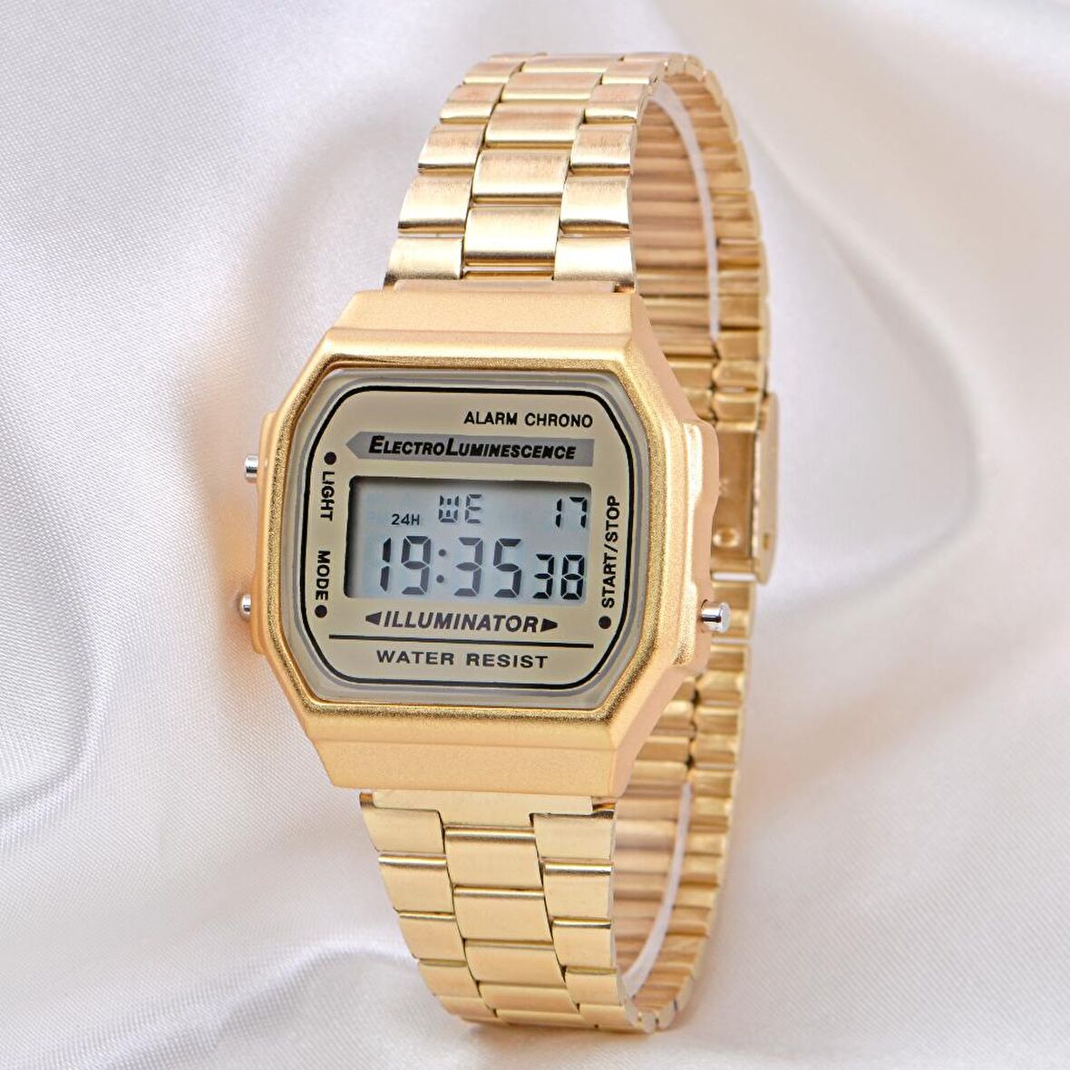 Sarı Led Ekranlı Kare Vintage&retro Erkek Unisex Kol Saat ST-304130