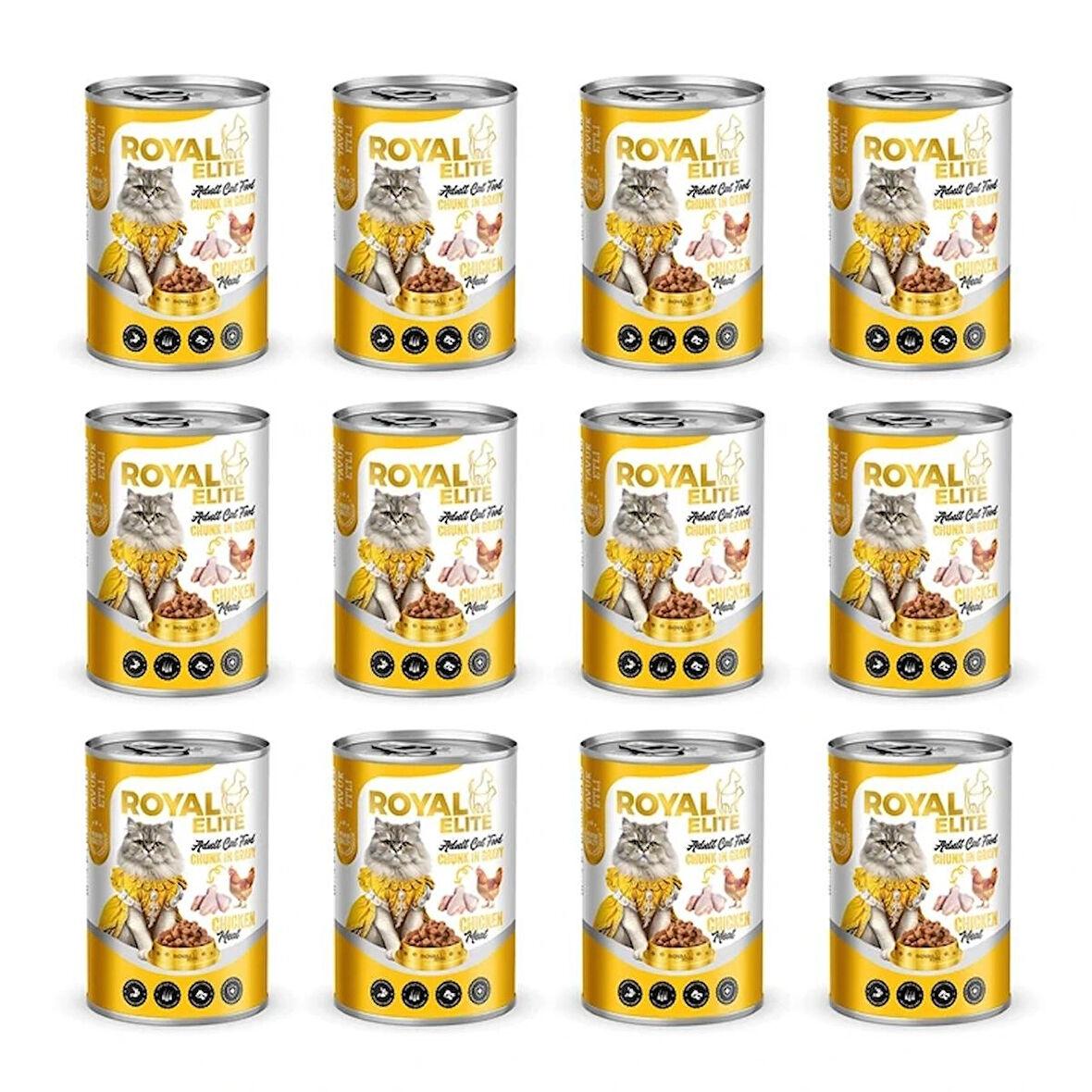 Royal Elite Tavuk Parça Etli Yetişkin Kedi Konservesi 400 Gr x 12 Adet