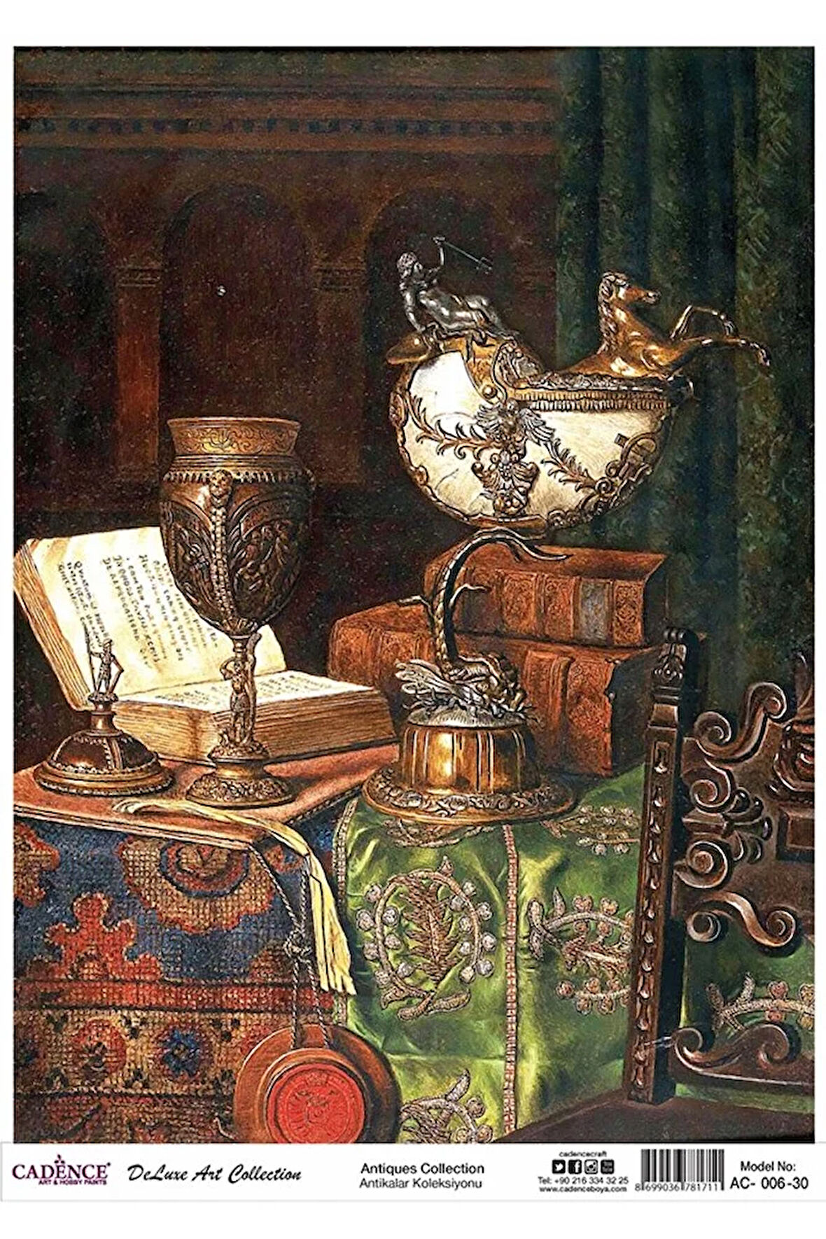 AC 06 Antikalar Koleksiyonu Pirinç Dekopaj 30x42