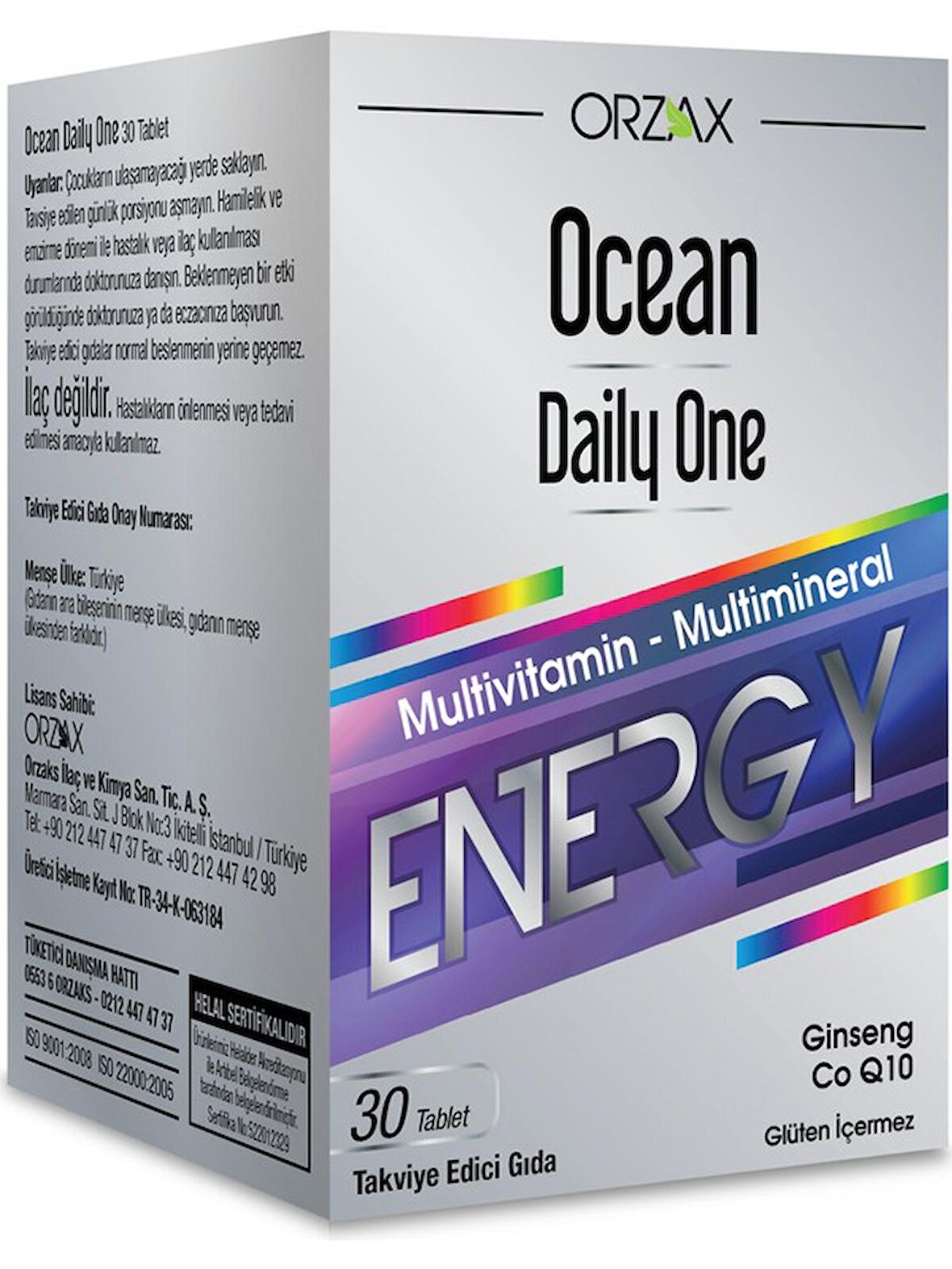 Orzax Ocean Daily One Energy 30 Tablet 6'lı Paket