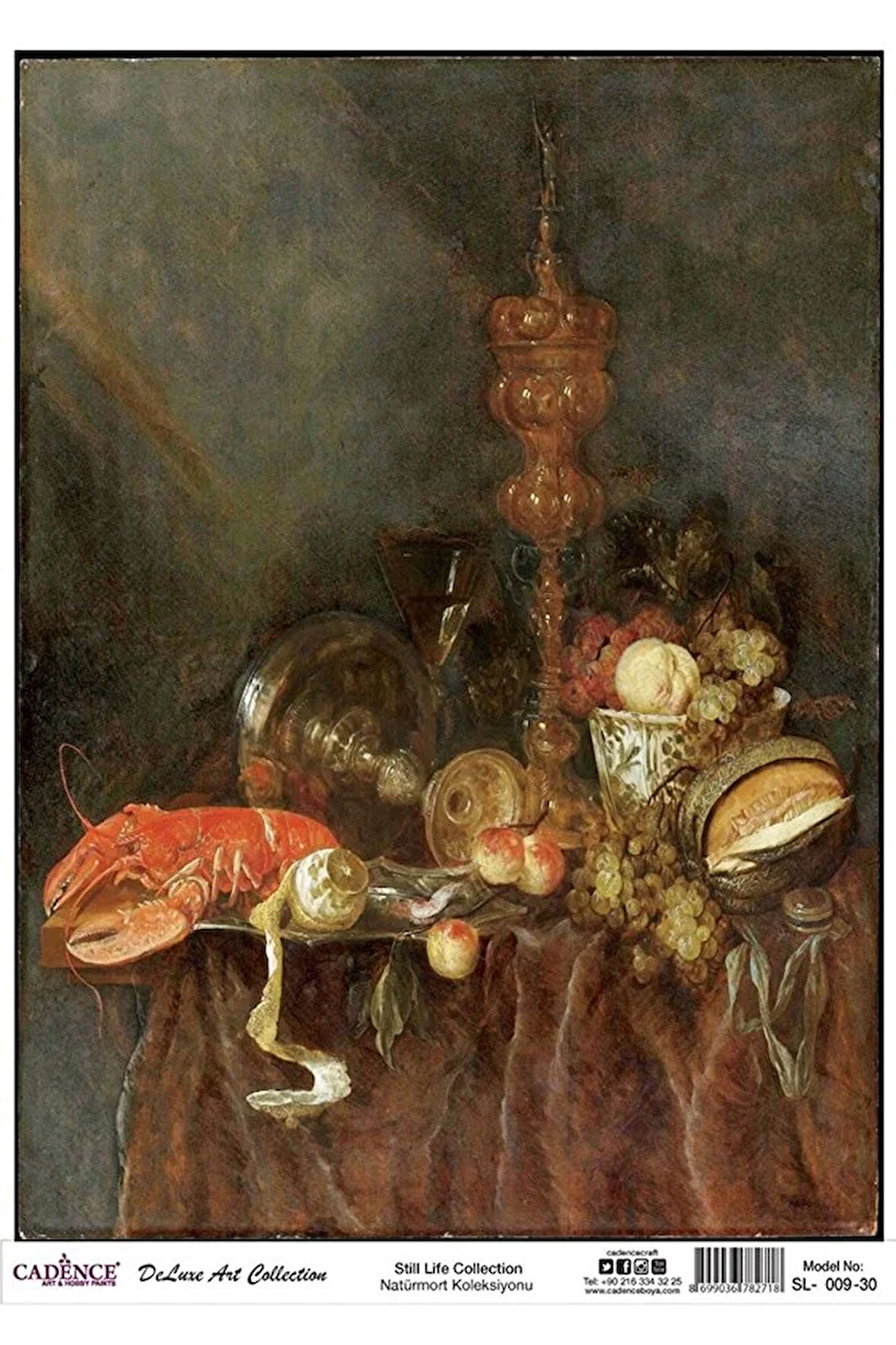 Natürmort Koleksiyonu Sl009 - Pirinç Dekopaj 30*42 Cm