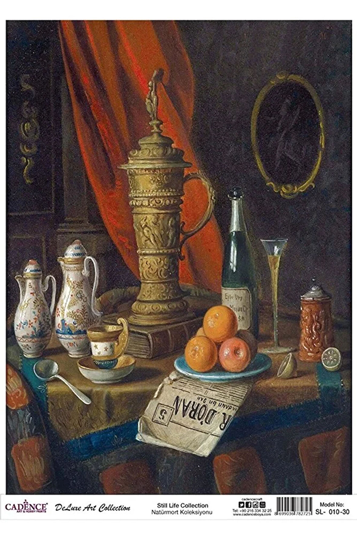 Natürmort Koleksiyonu Sl010 - Pirinç Dekopaj 30*42 Cm