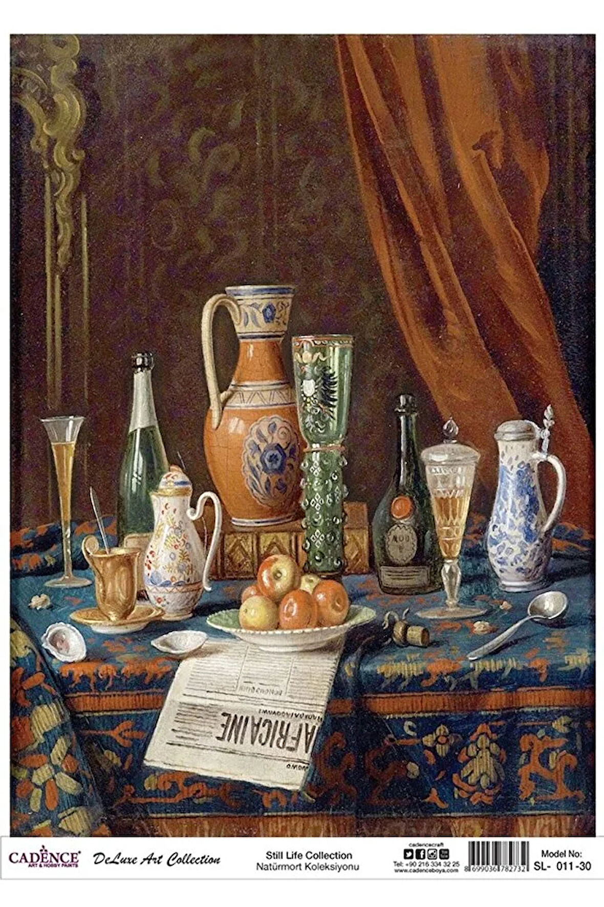 Natürmort Koleksiyonu Sl011 - Pirinç Dekopaj 30*42 Cm