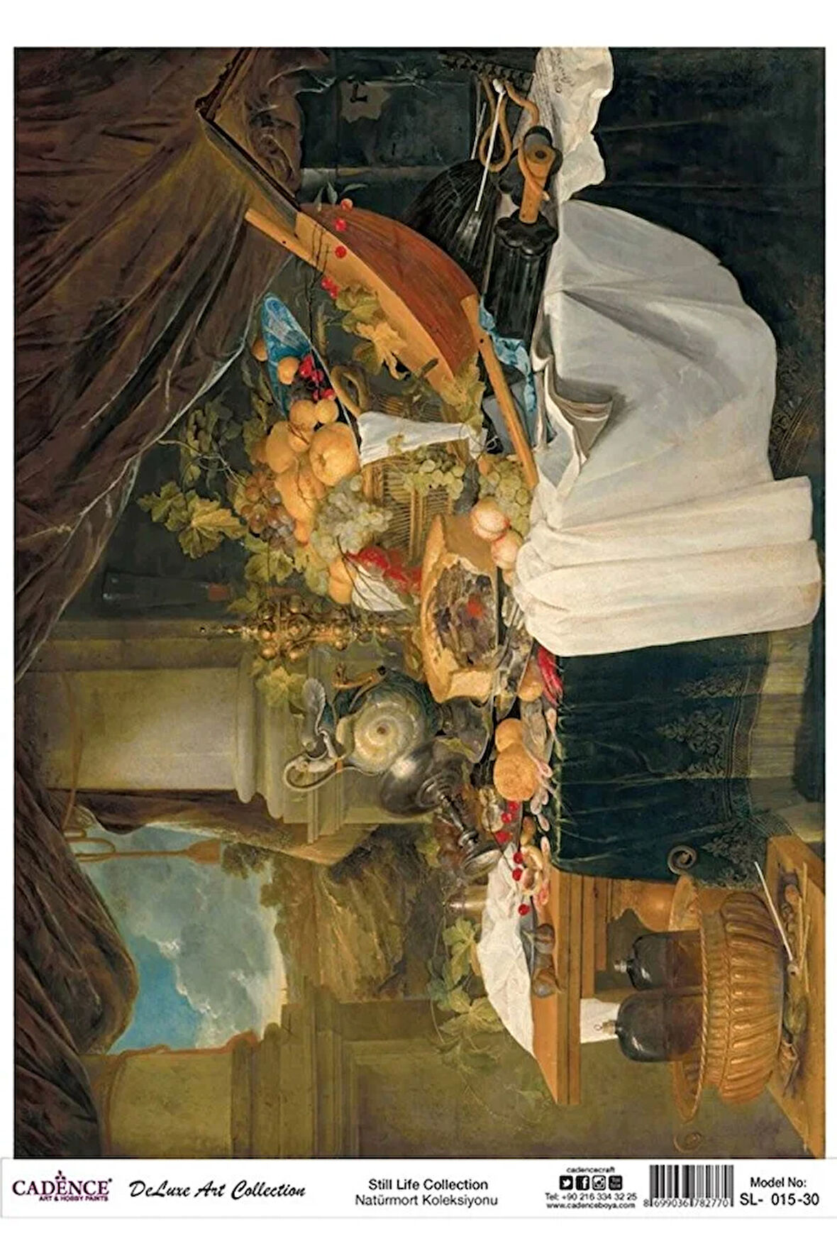 Natürmort Koleksiyonu Sl015 - Pirinç Dekopaj 30*42 Cm