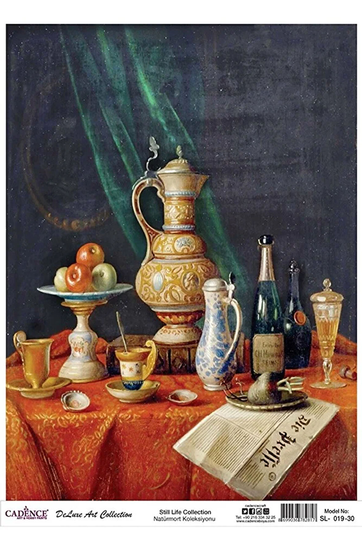 Natürmort Koleksiyonu Sl019 - Pirinç Dekopaj 30*42 Cm