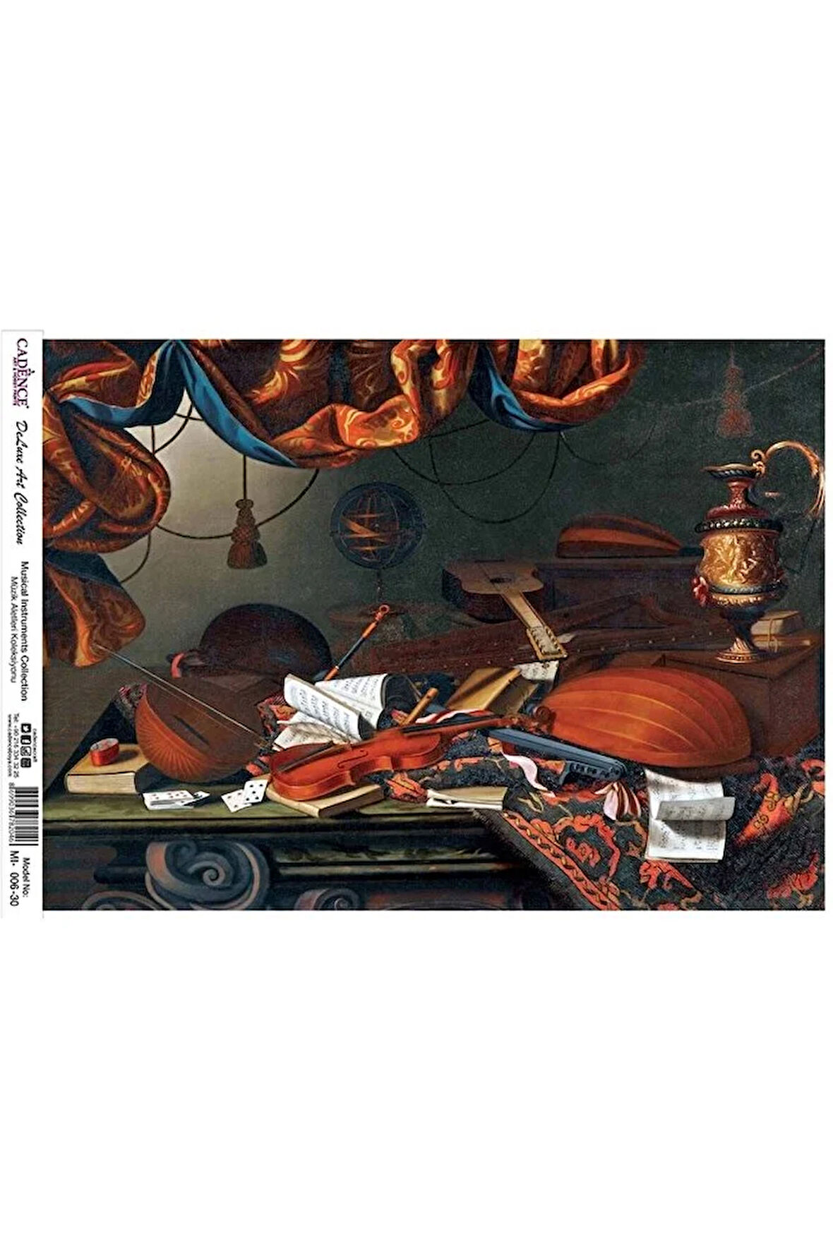 Müzik Aletleri Koleksiyonu - Mi006 30*42 Cm Pirinç Dekopaj