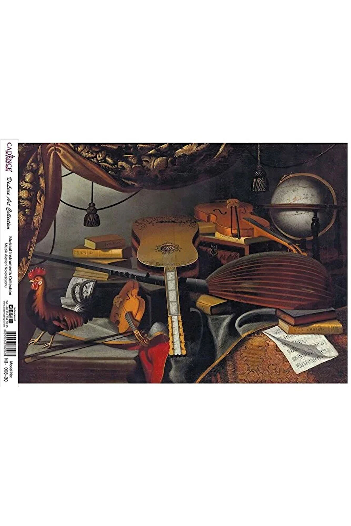 Müzik Aletleri Koleksiyonu - Mi008 30*42 Cm Pirinç Dekopaj