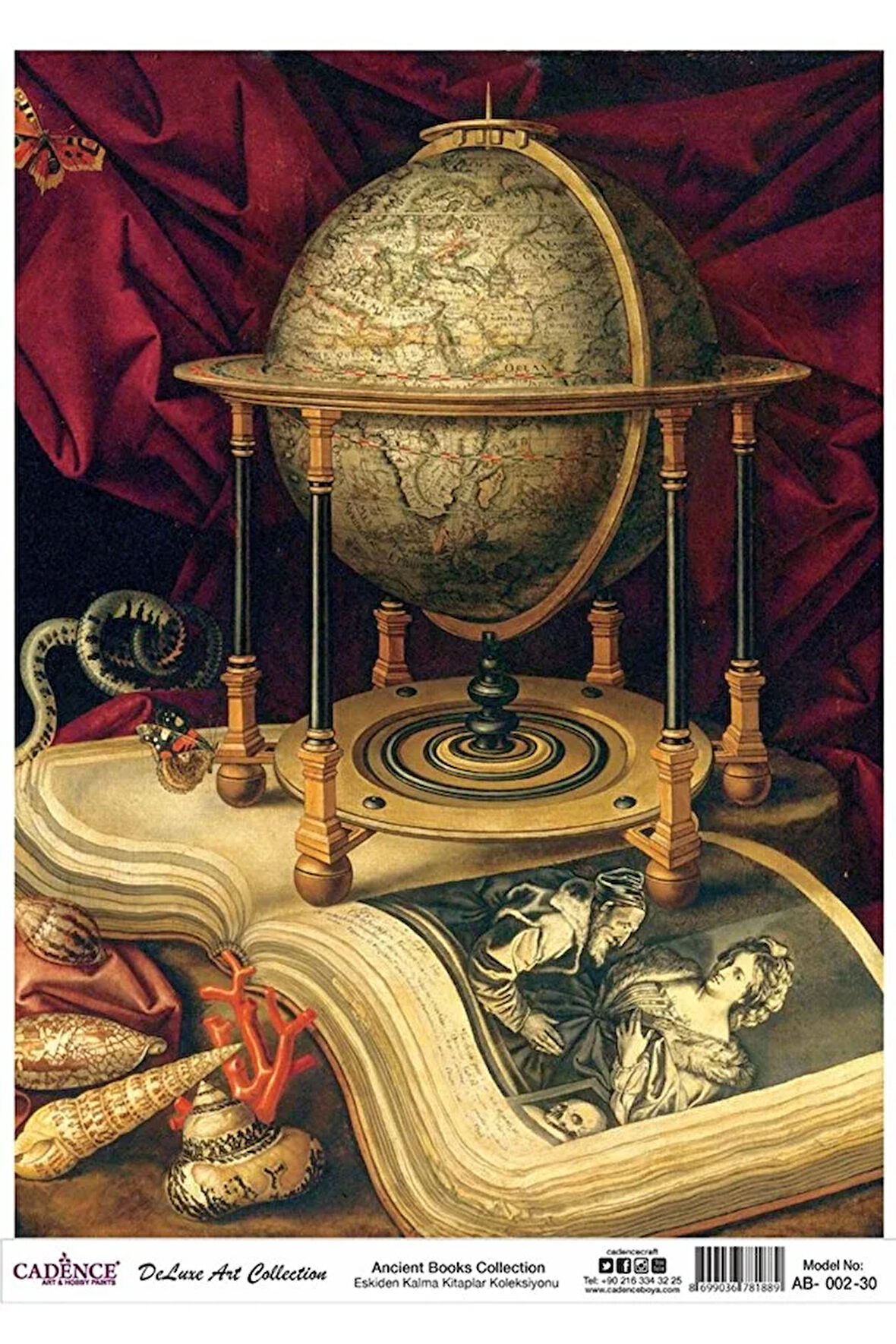 Ab 02 Eskiden Kalma Kitaplar Koleksiyonu Pirinç Dekopaj 30x42