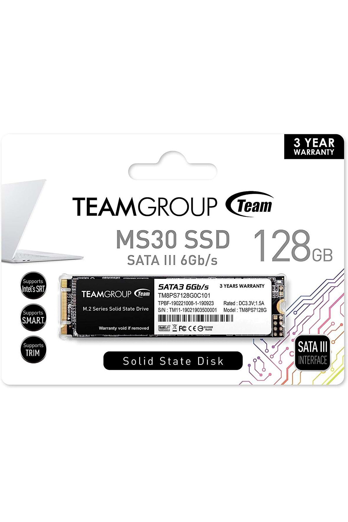 Team TM8PS7128G0C101 Sata 3.0 128 GB SSD