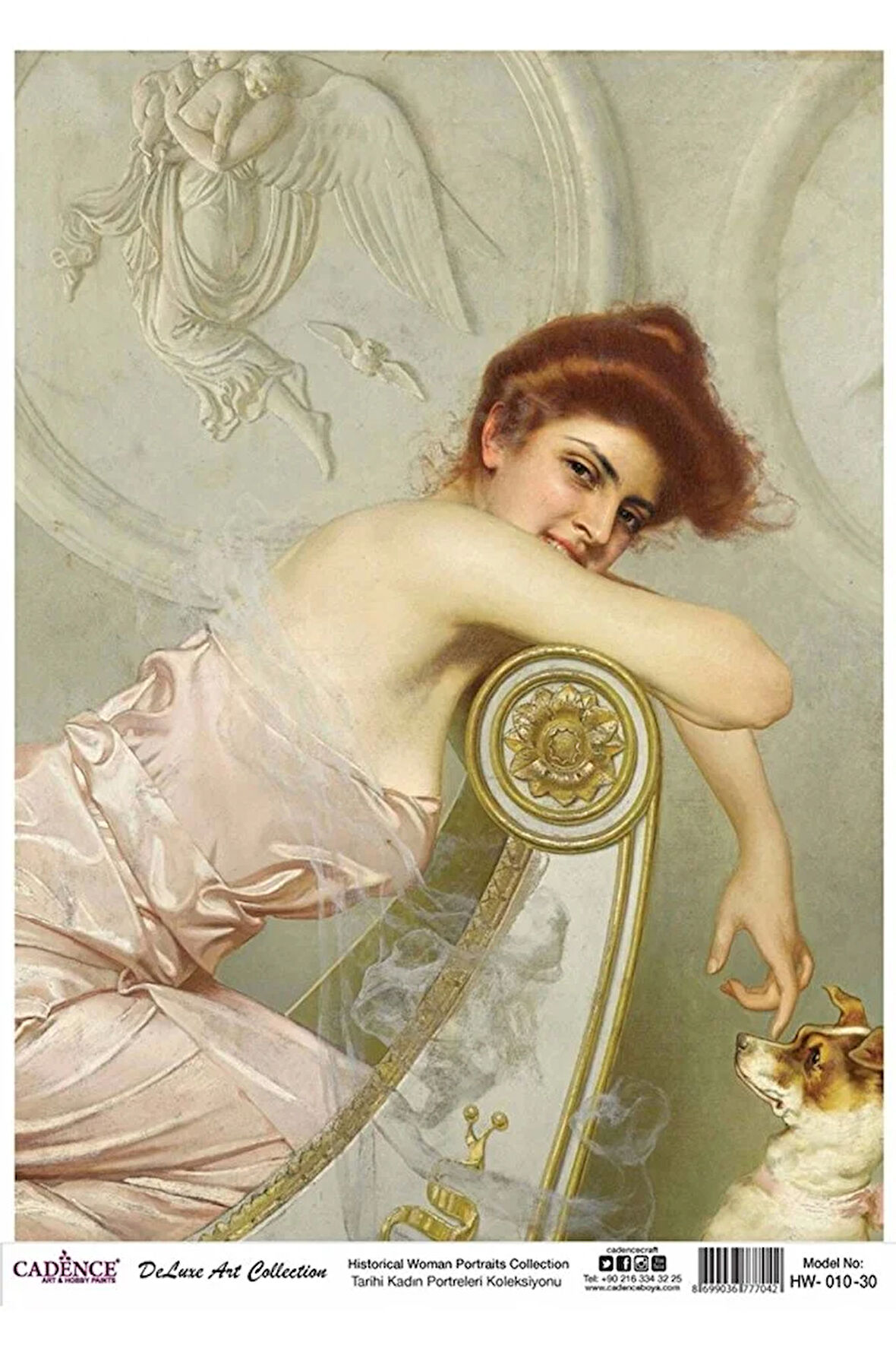 Hw 10 Tarihi Kadın Portreleri Koleksiyonu Pirinç Dekopaj 30x42