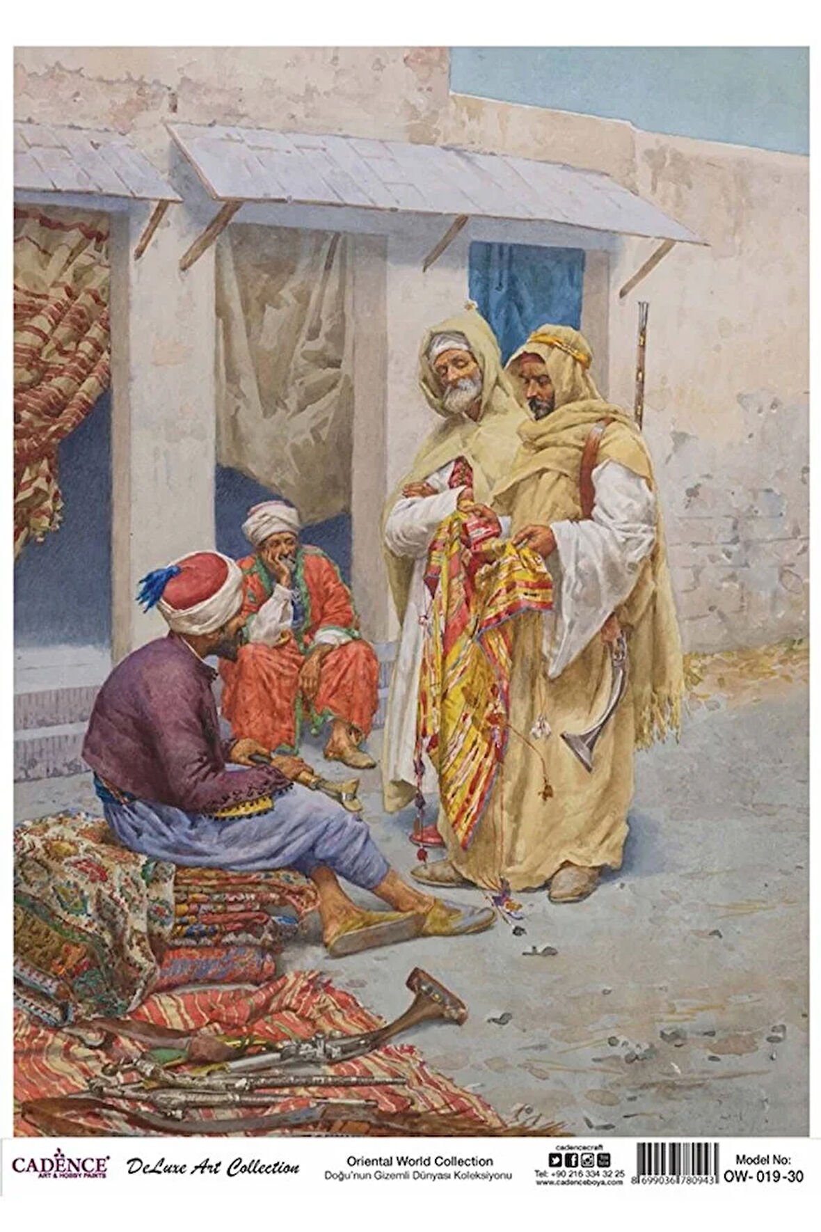 Ow019 Doğunun Gizemli Dünyası Koleksiyonu - Pirinç Dekopaj 30*42 Cm