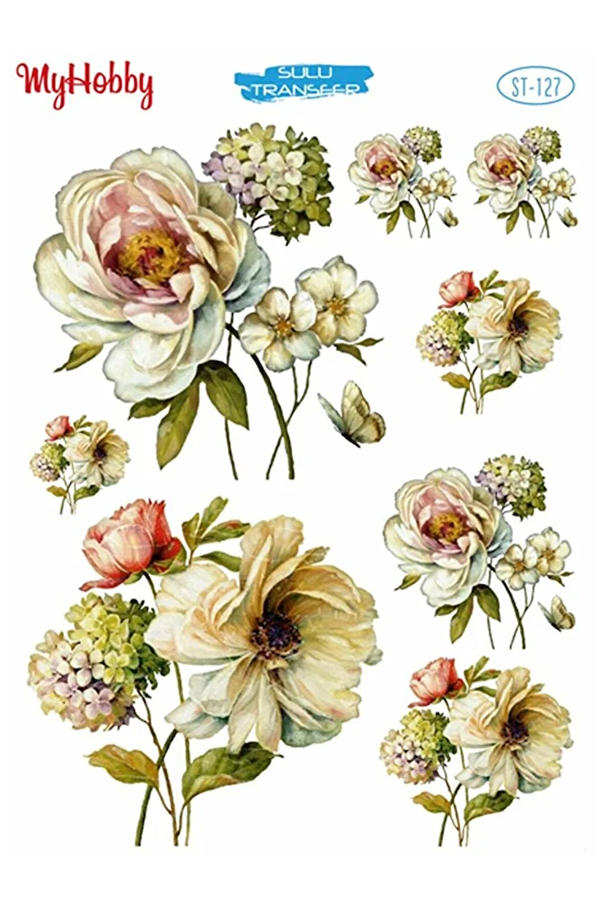 St 127 Çiçek Sulu Transfer 25x35