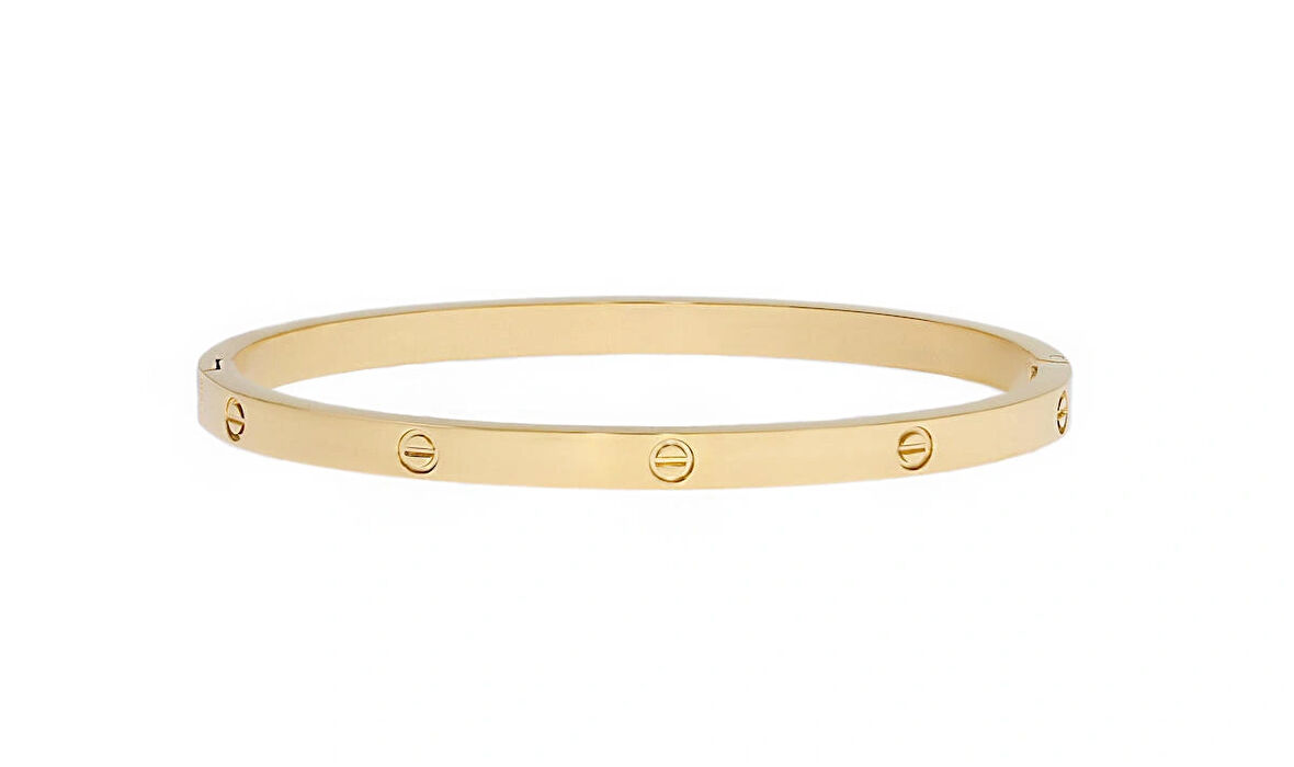 Unisex Şans Model Gold Renk Çelik Bilezik